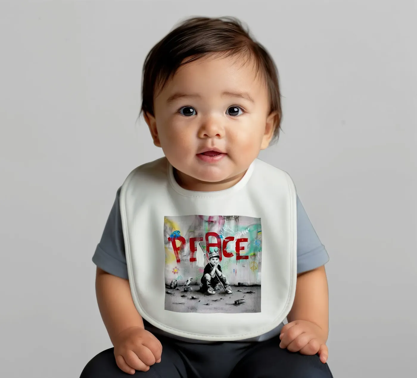 Voglio la pace bavaglino da Betty Shops