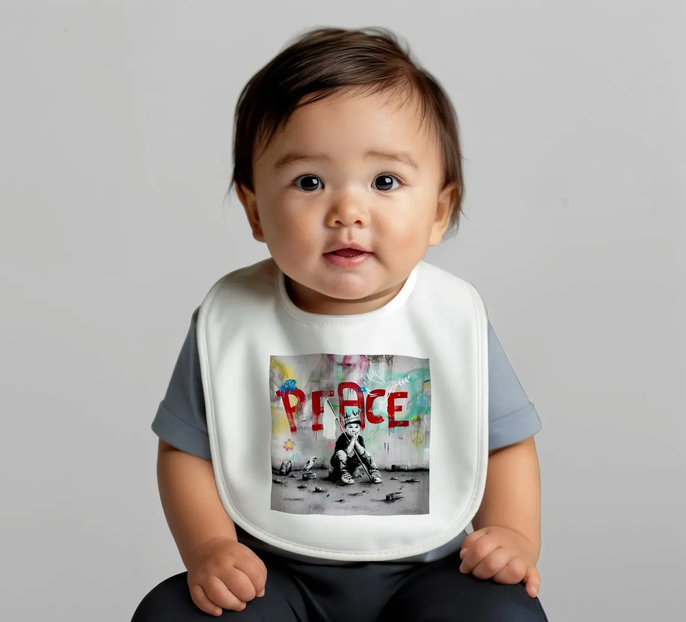 Voglio la pace bavaglino da Betty Shops