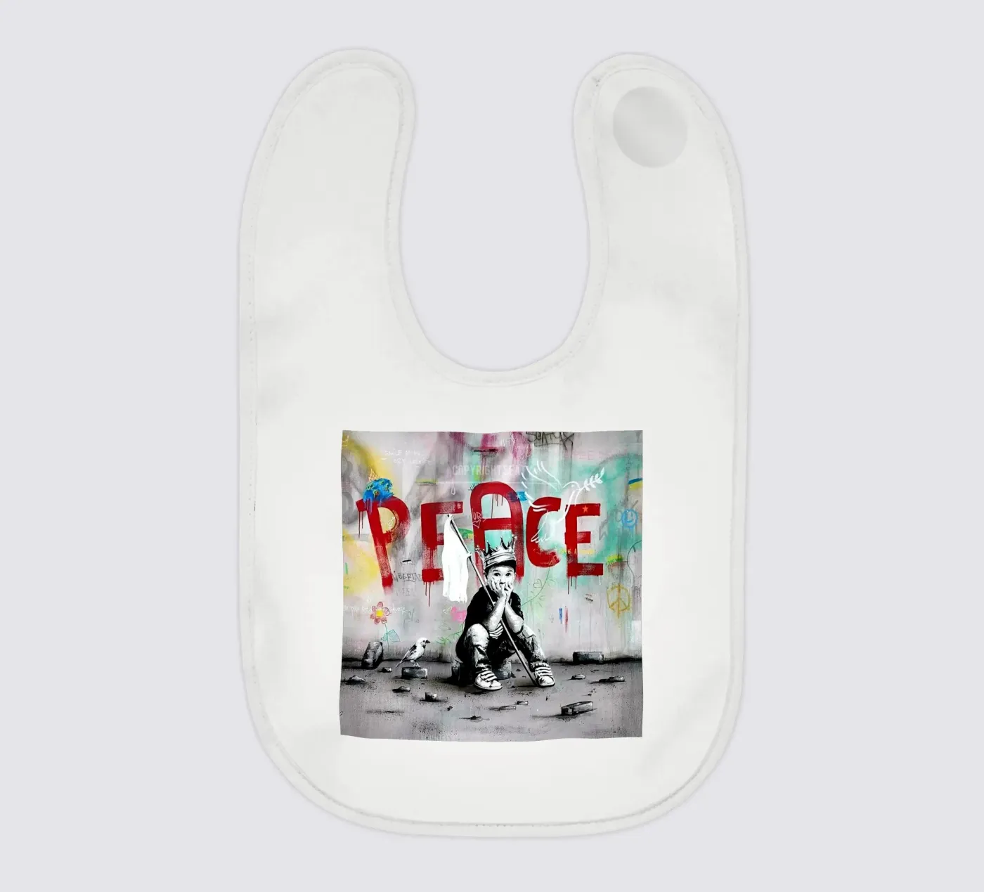 Voglio la pace bavaglino da Betty Shops