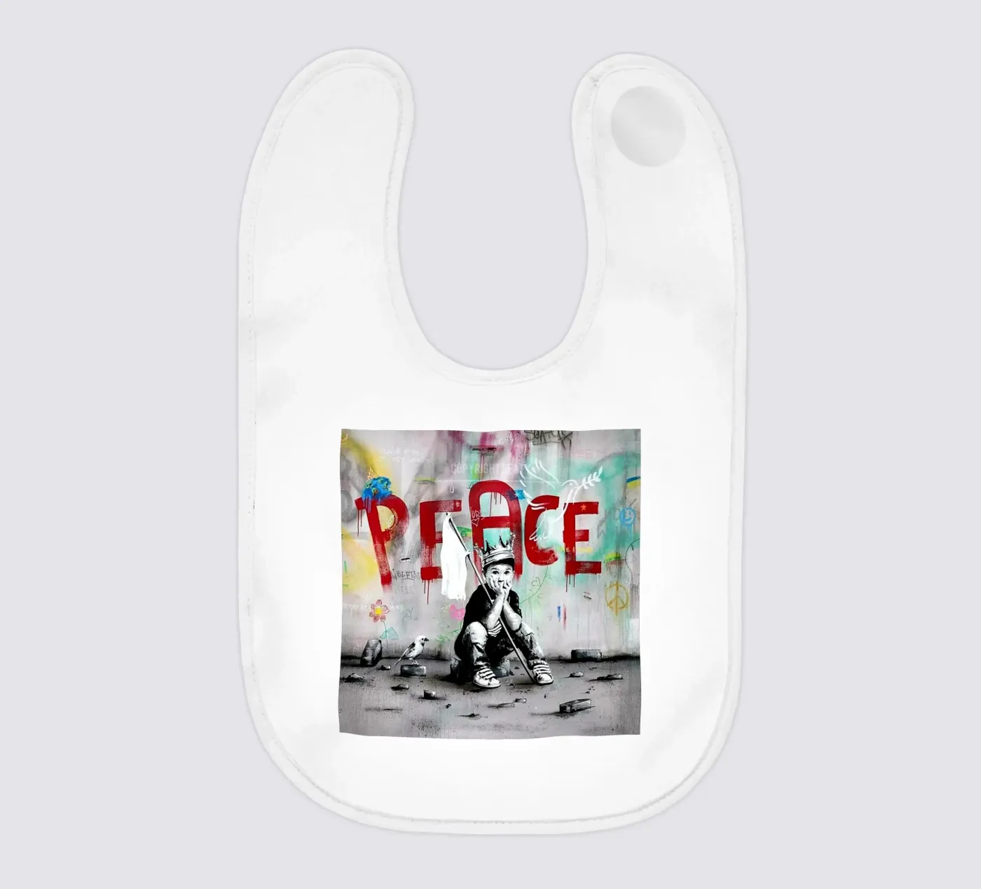 Voglio la pace bavaglino da Betty Shops