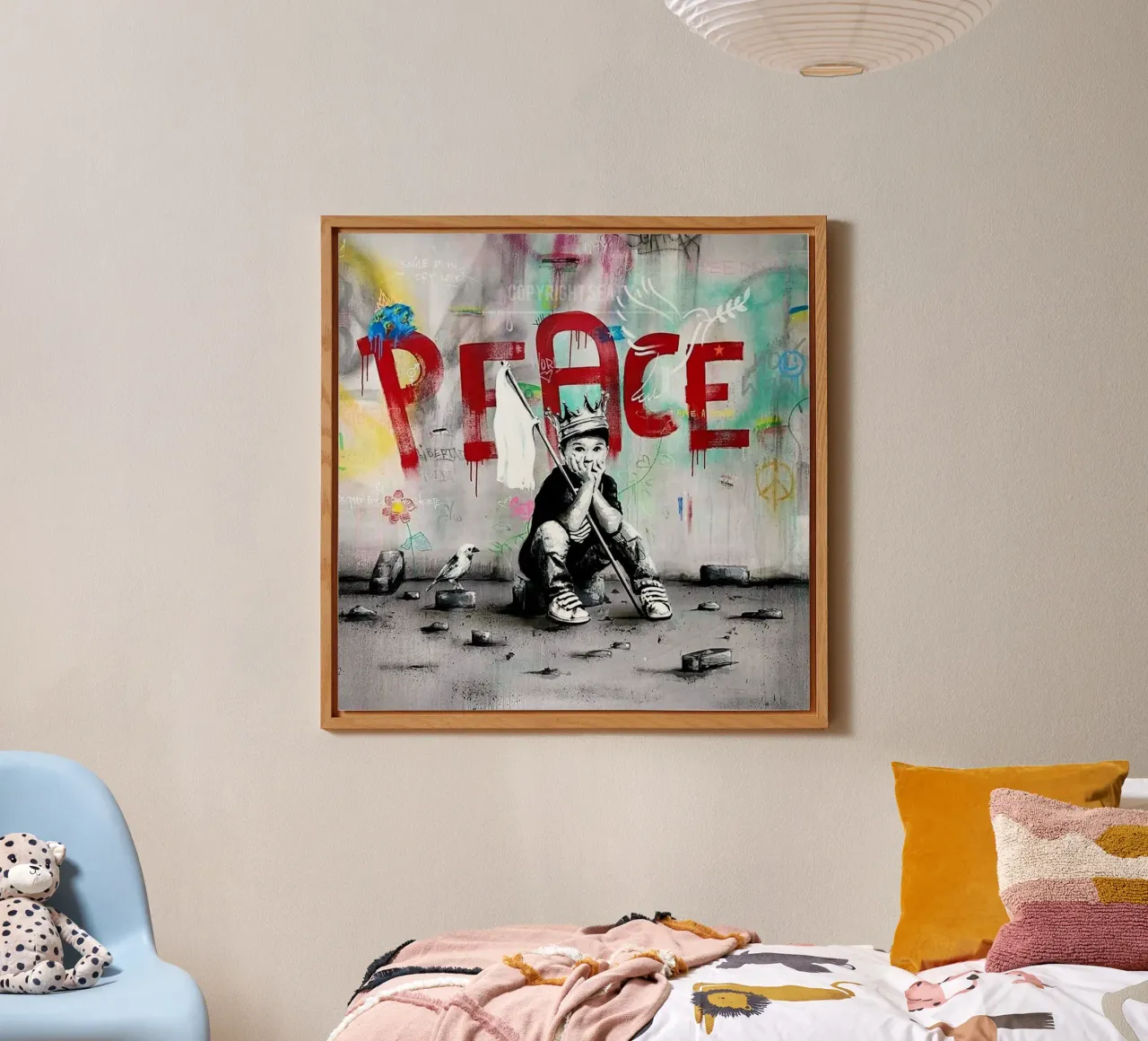 I Want Peace alu-dibond by Betty Shops