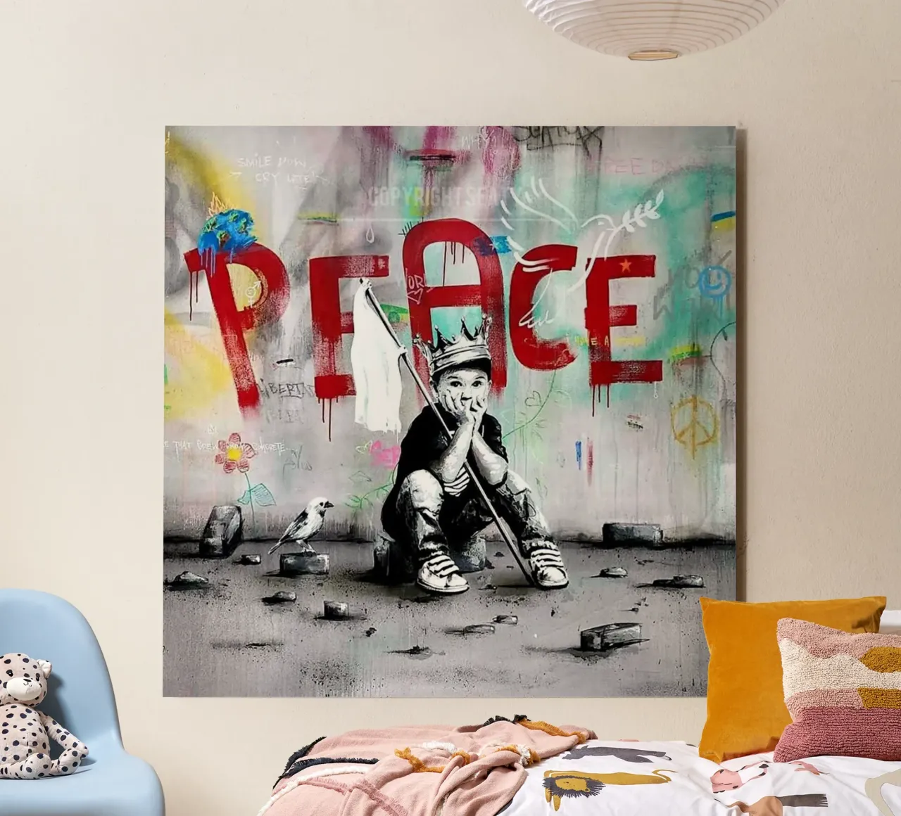 I Want Peace alu-dibond by Betty Shops