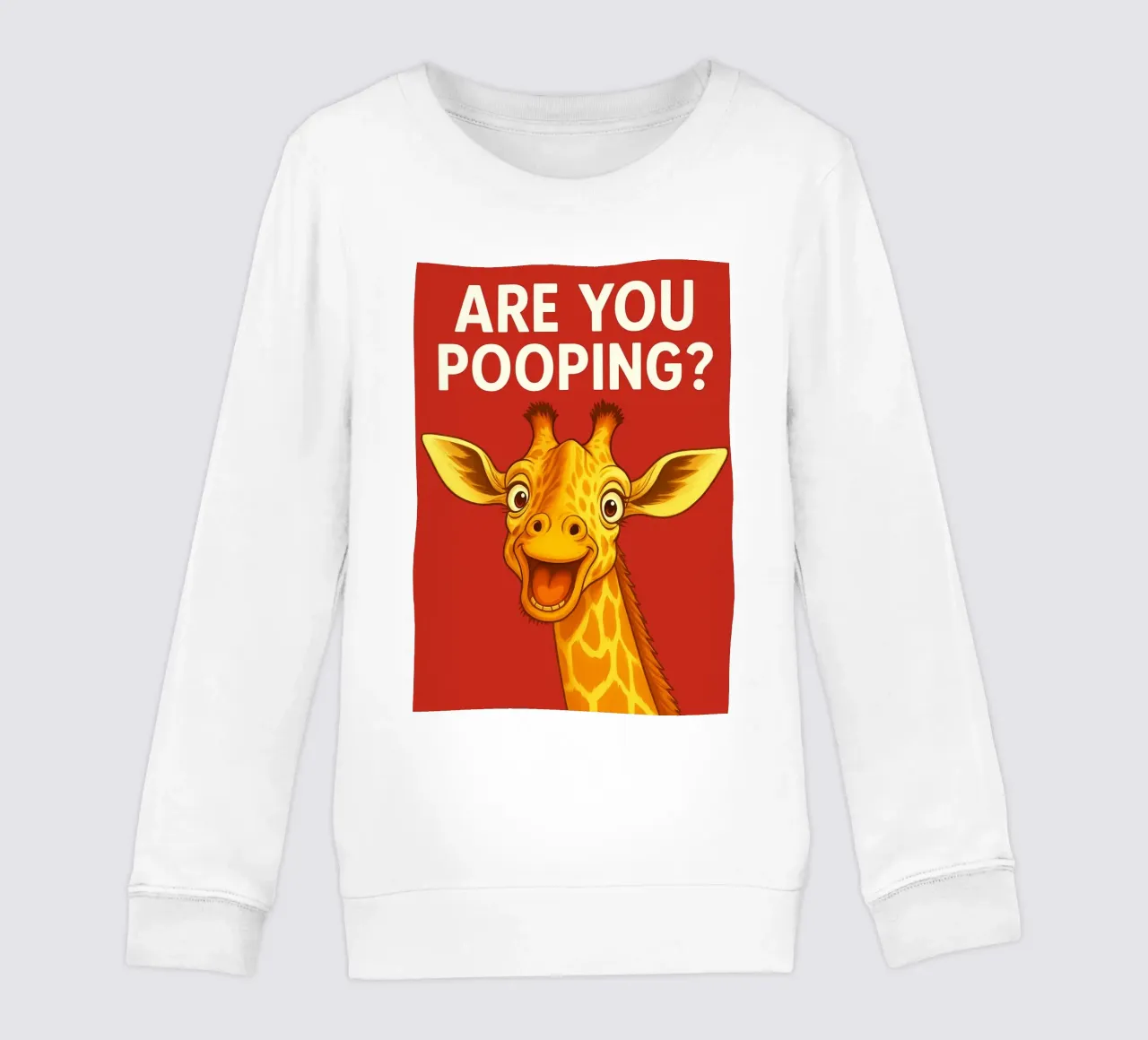 giraffa stai facendo la cacca felpa bambino da PitaraS