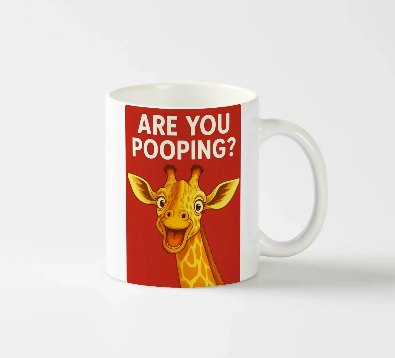 giraffa stai facendo la cacca tazza in ceramica da PitaraS