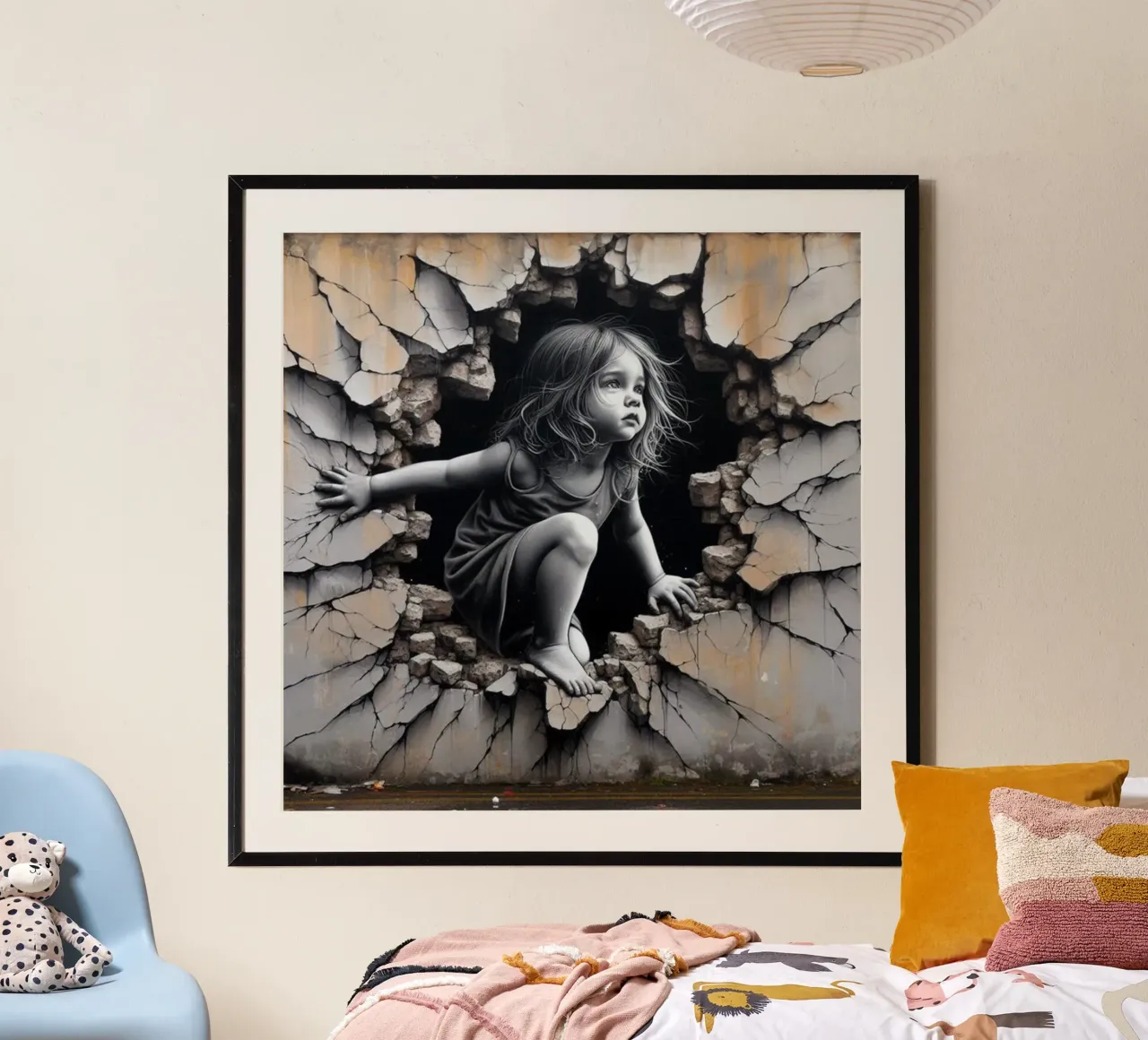 L'arte è vita poster con telaio in alluminio da Betty Shops