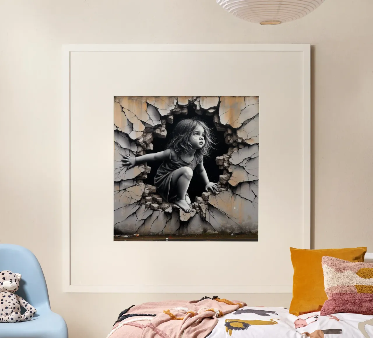 L'arte è vita poster con telaio in alluminio da Betty Shops