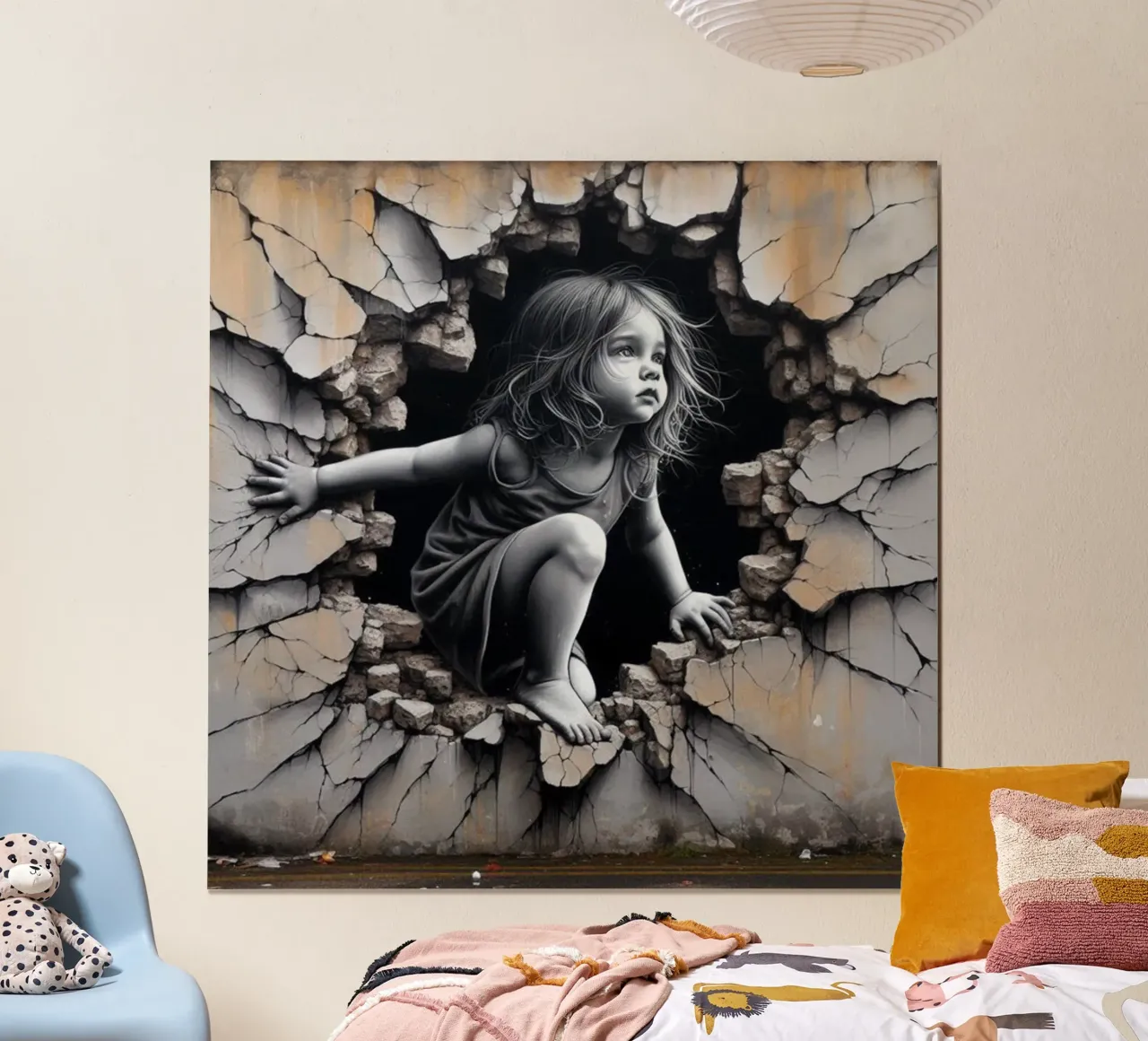 L'arte è vita poster con telaio in alluminio da Betty Shops