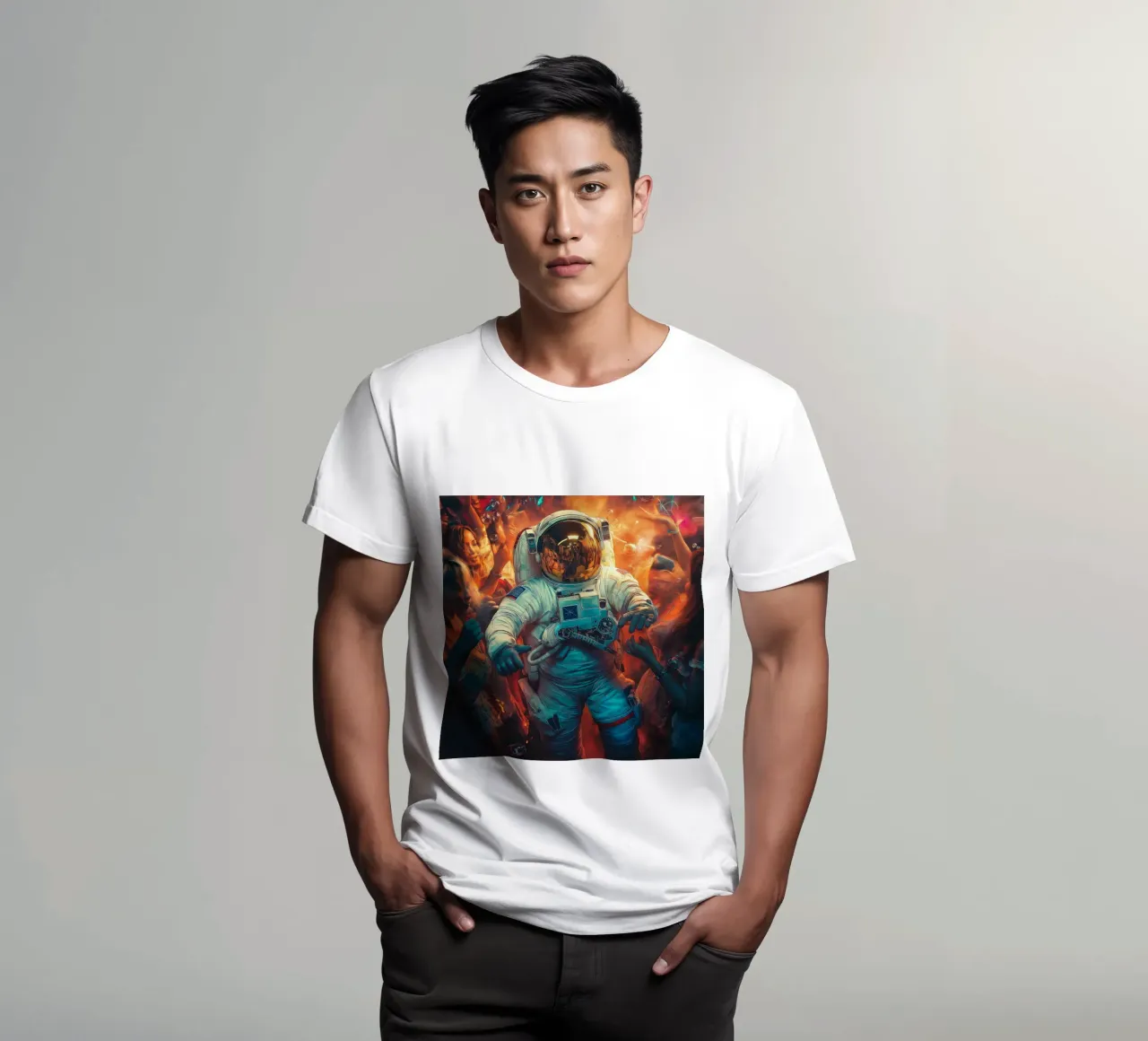 Astronaut in the party t-shirt da Motivate-Today
