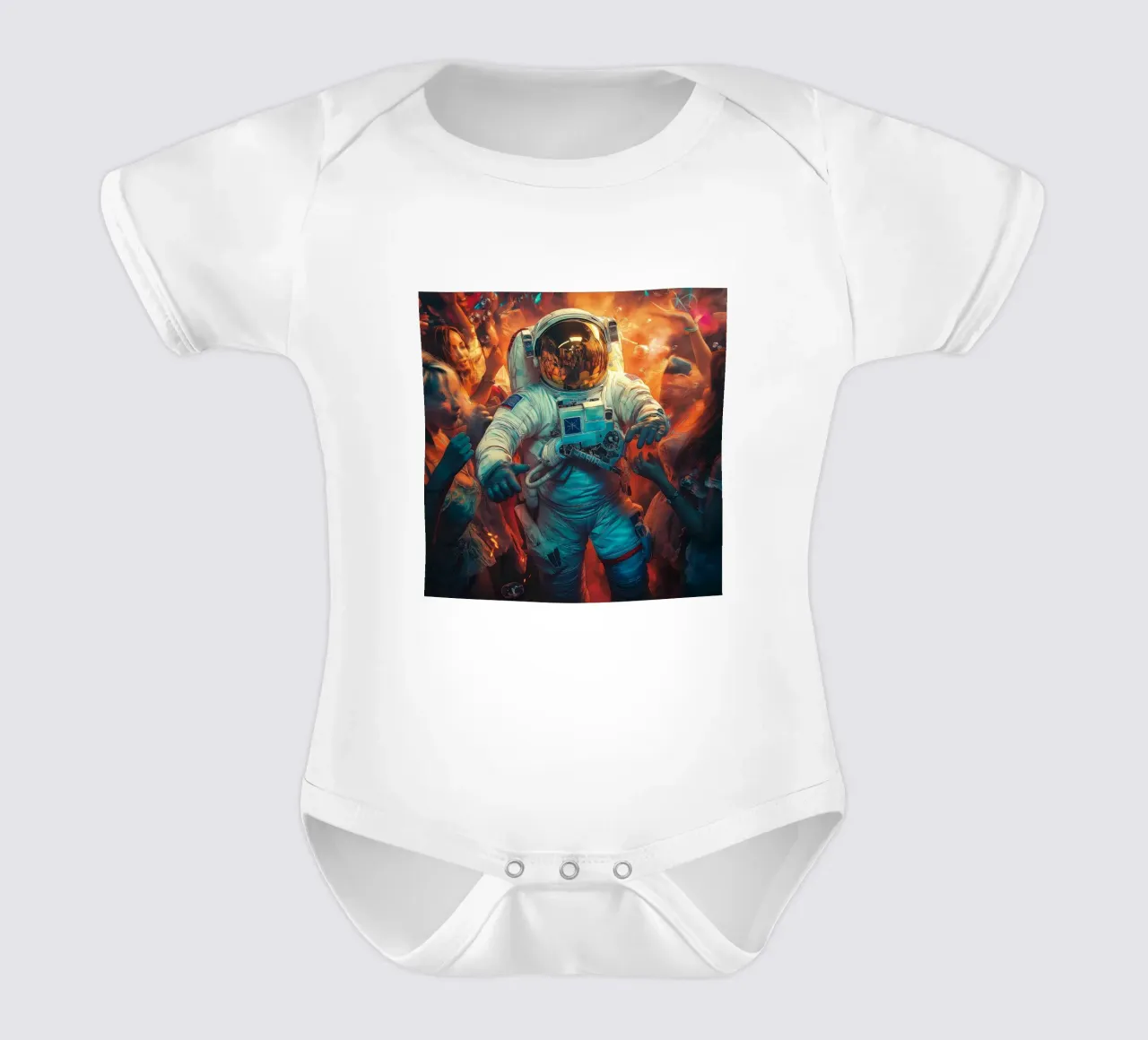 Astronaut in the party body neonato maniche corte da Motivate-Today