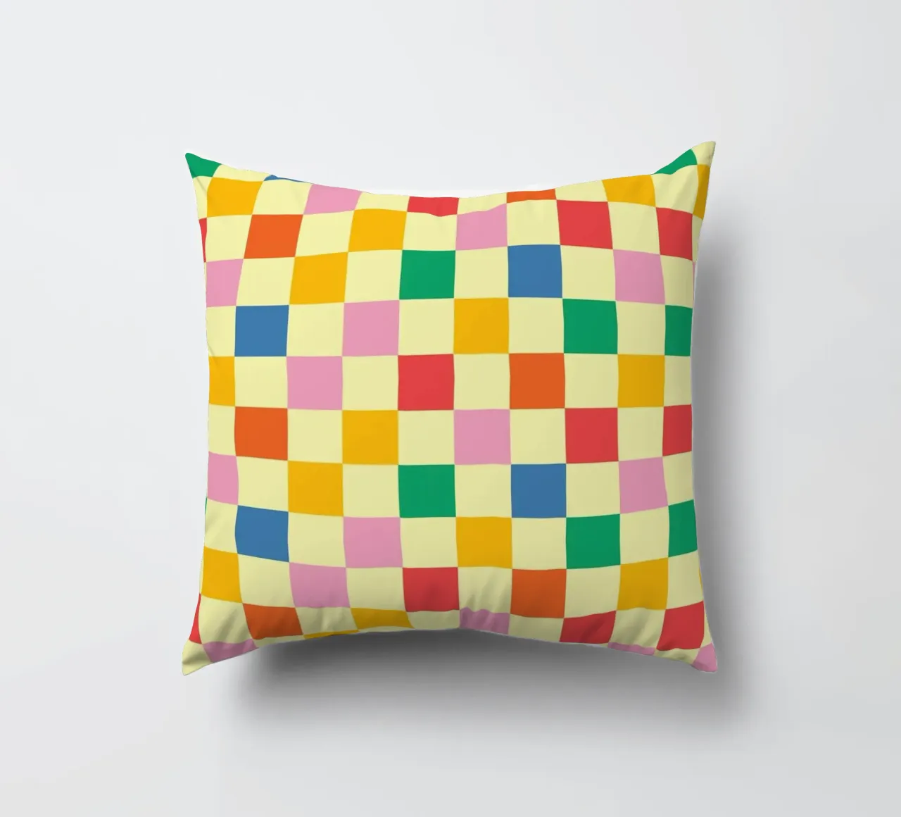 Square pixel retro colorful cuscino da galihstudio
