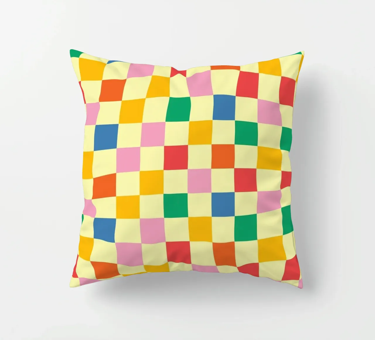 Square pixel retro colorful cojín de galihstudio