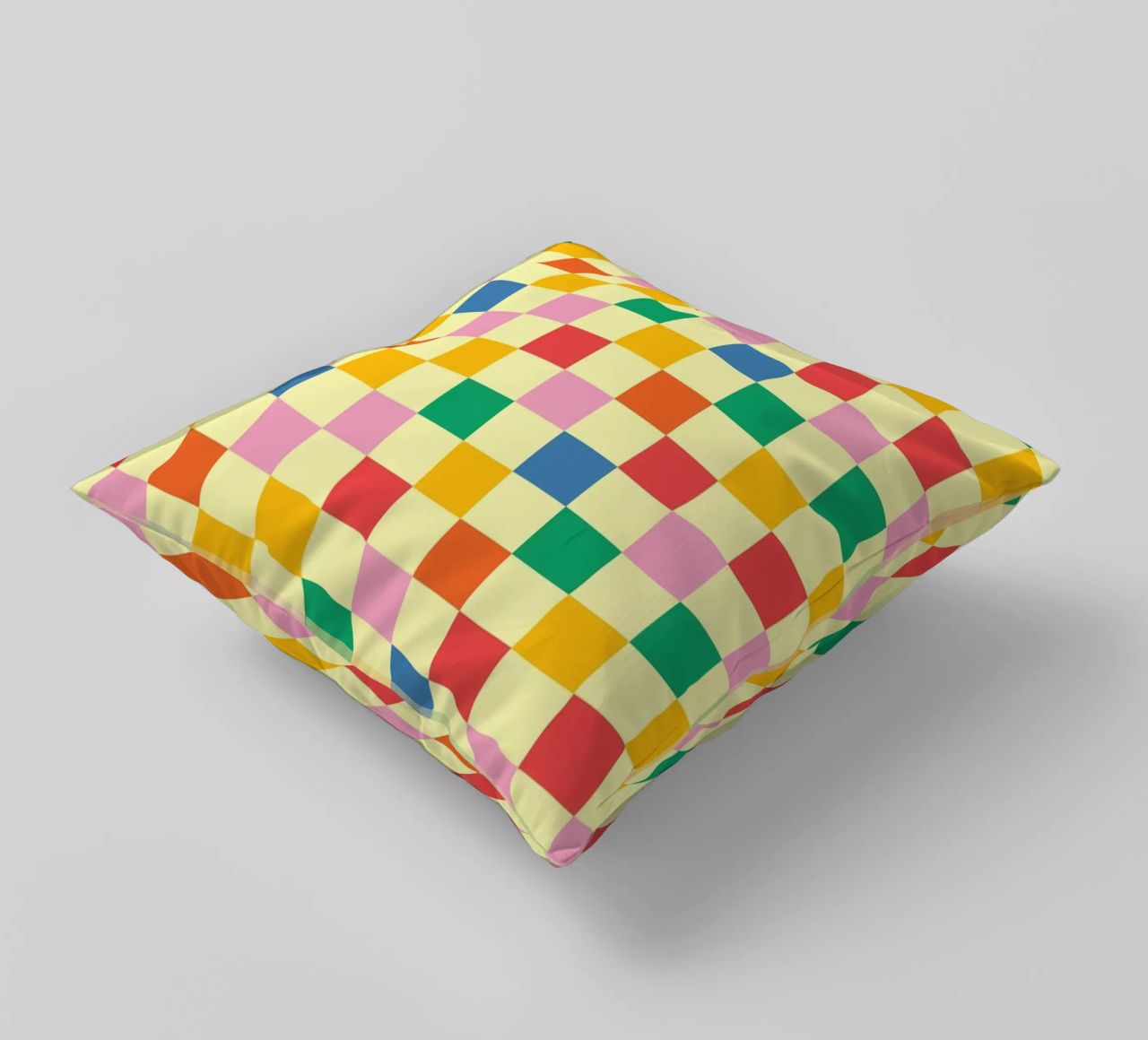 Square pixel retro colorful cuscino da galihstudio