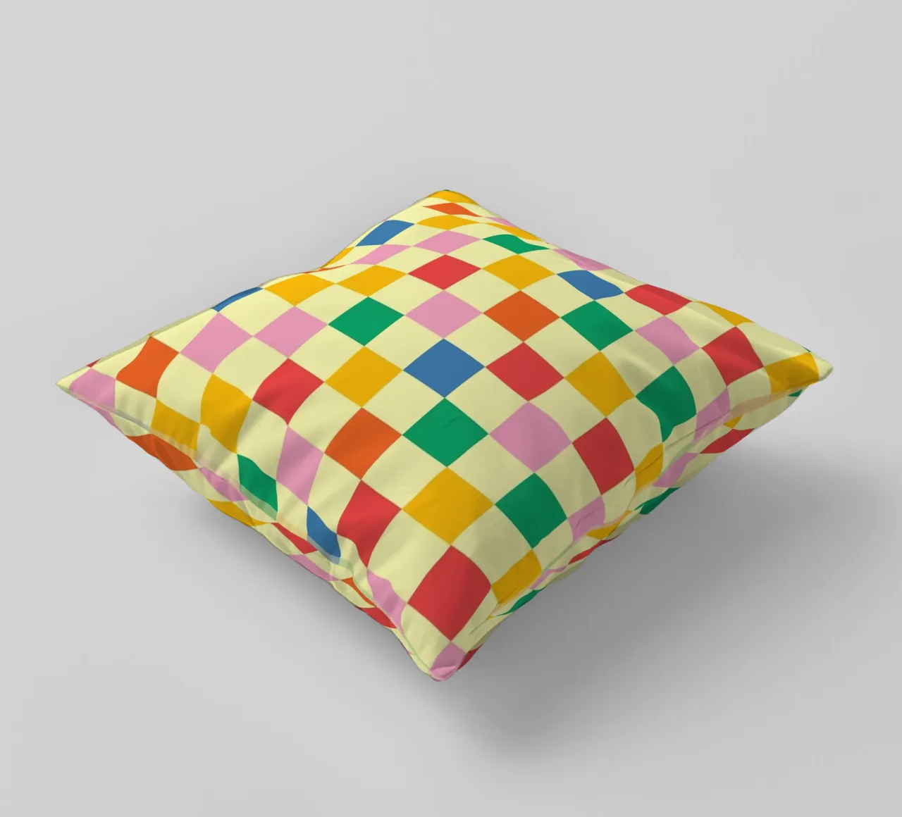 Square pixel retro colorful cuscino da galihstudio