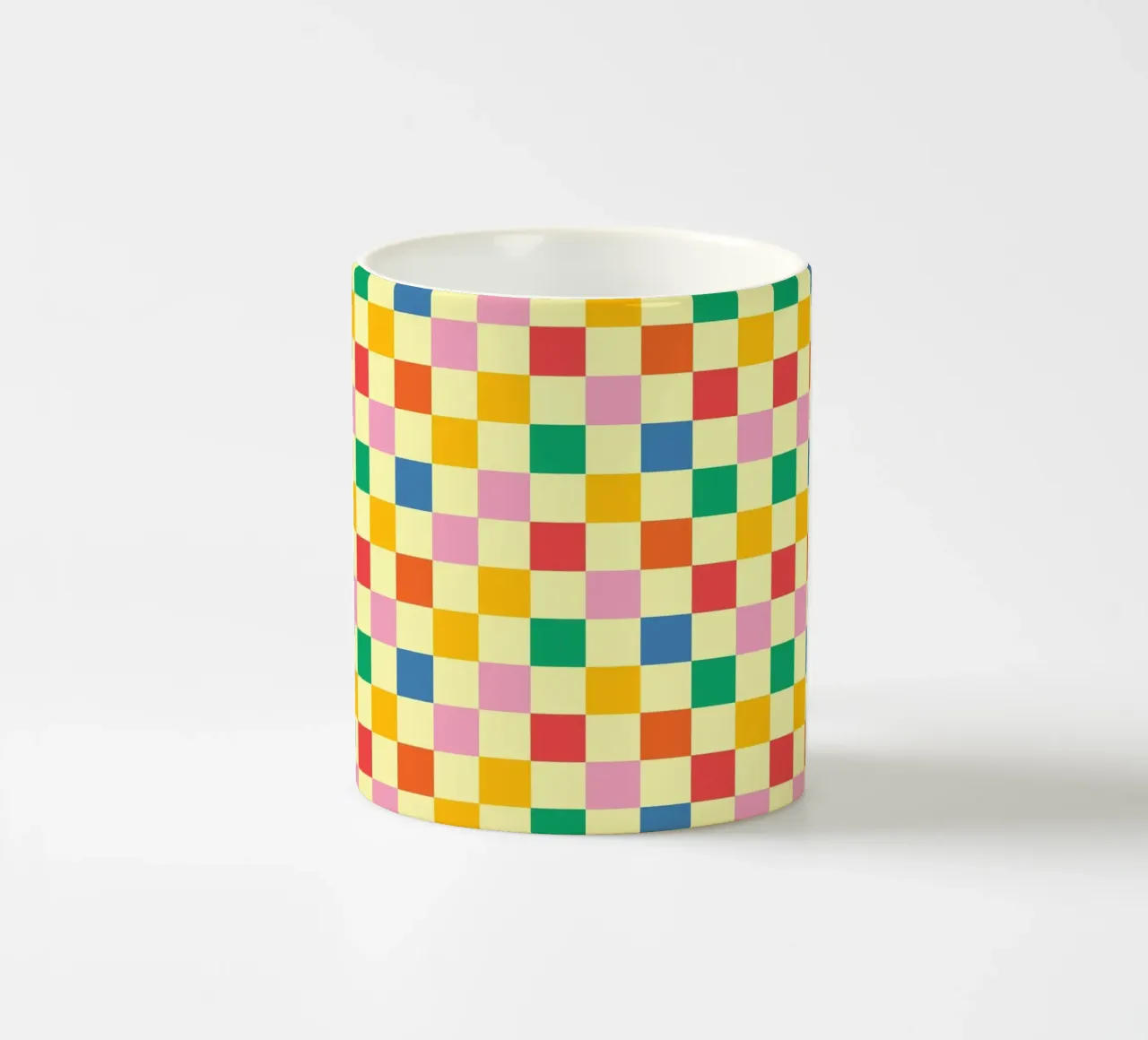 Square pixel retro colorful ceramic mug by galihstudio