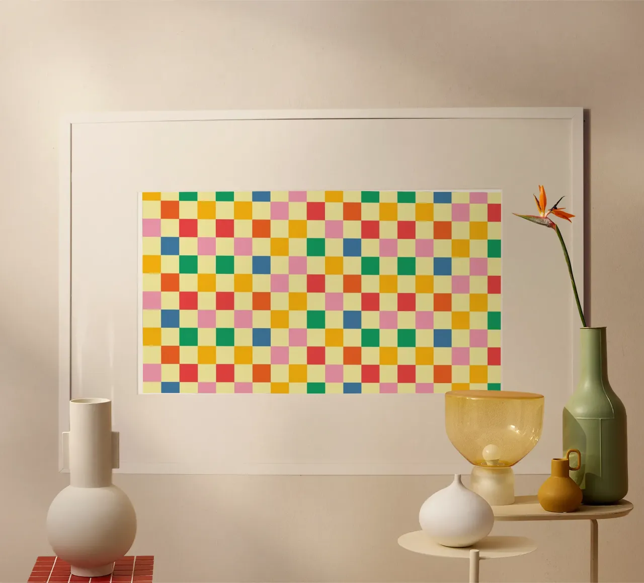 Square pixel retro colorful poster da galihstudio