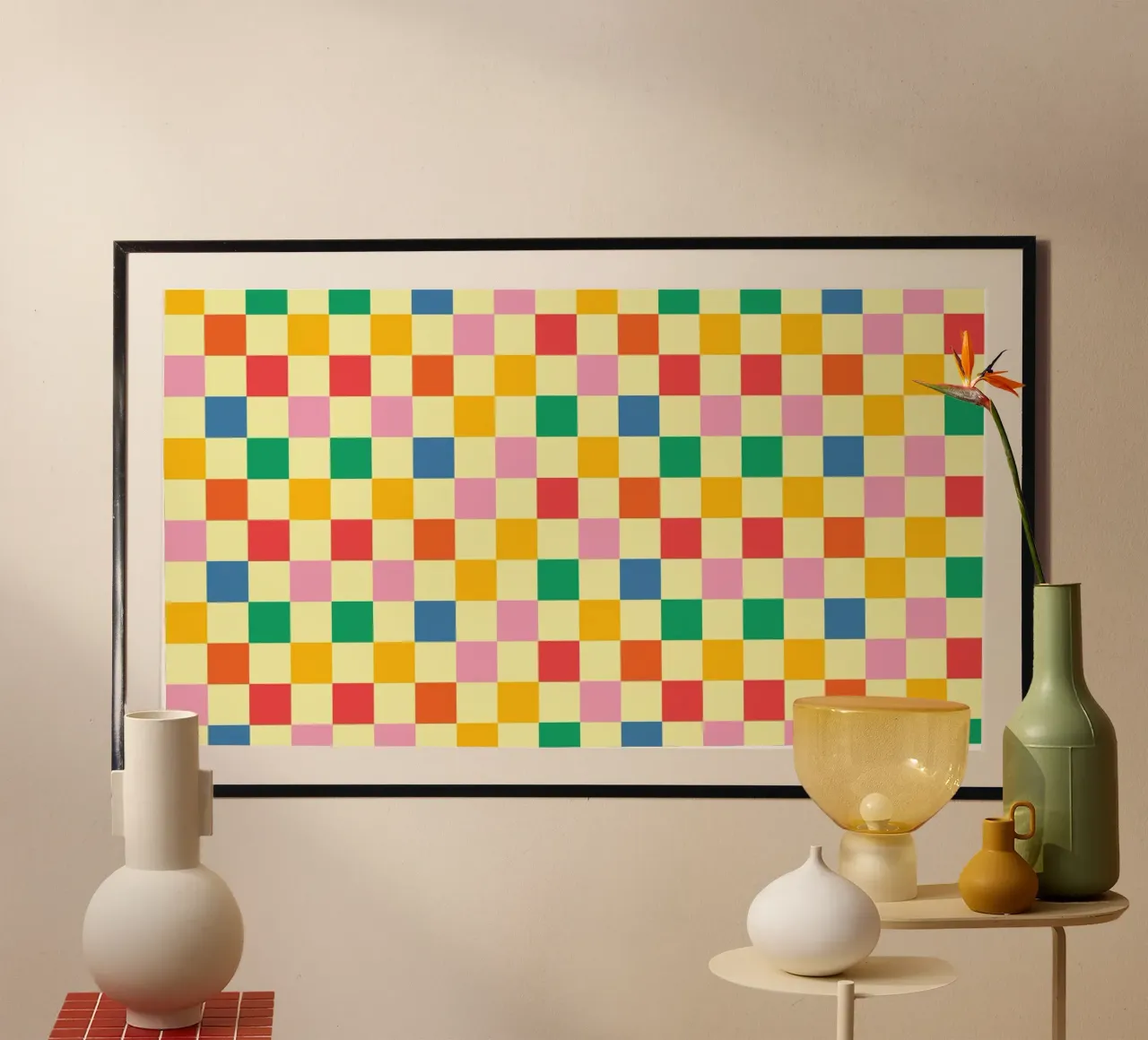 Square pixel retro colorful poster da galihstudio