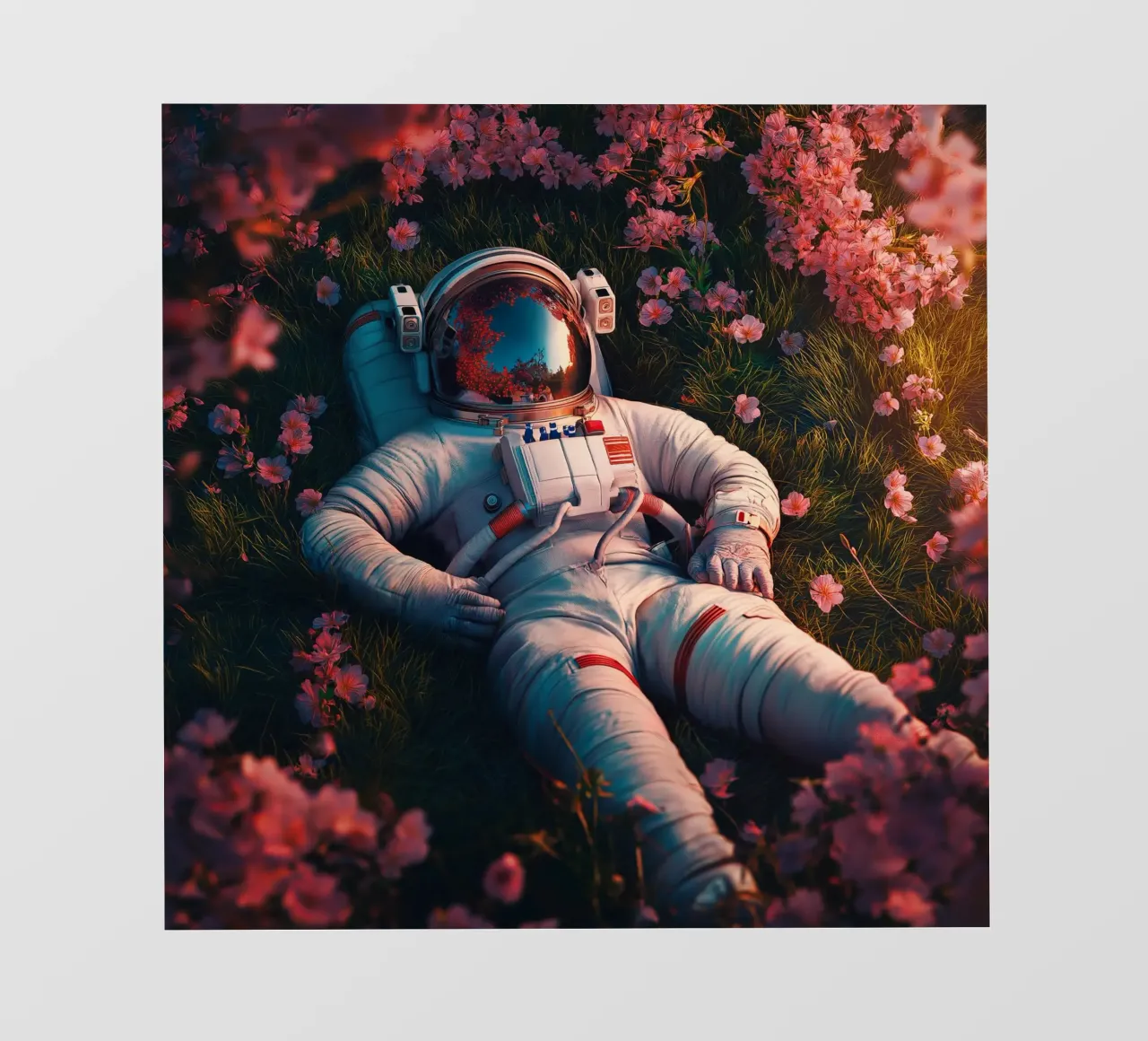 Astronaut and cherry blossoms telo in pvc da Motivate-Today
