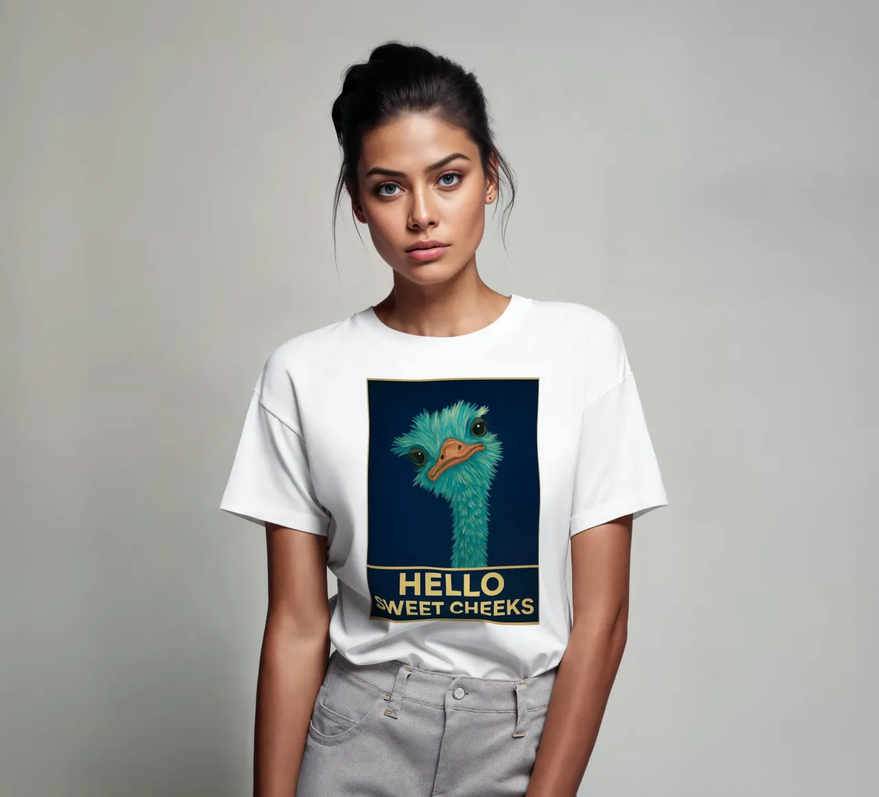 Ciao Guance dolci Struzzo divertente t-shirt da PitaraS