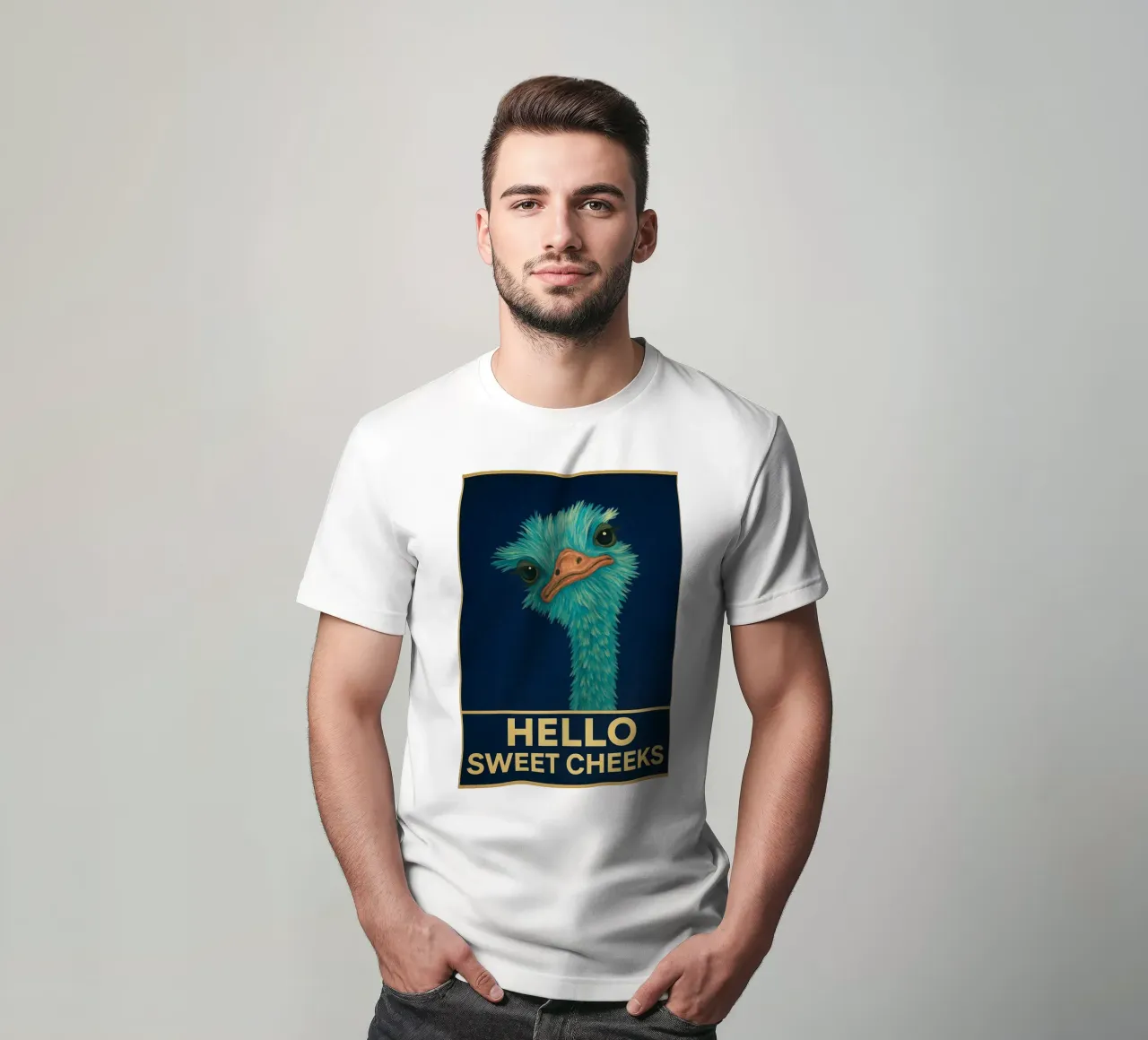 Ciao Guance dolci Struzzo divertente t-shirt da PitaraS