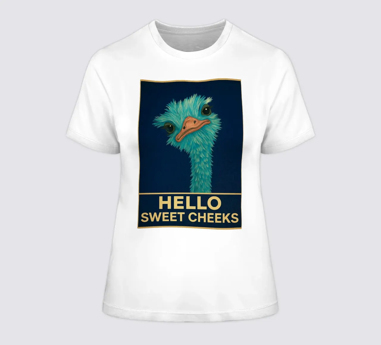 Hallo Süße Wangen Lustiger Strauß Frauen T-Shirt von PitaraS