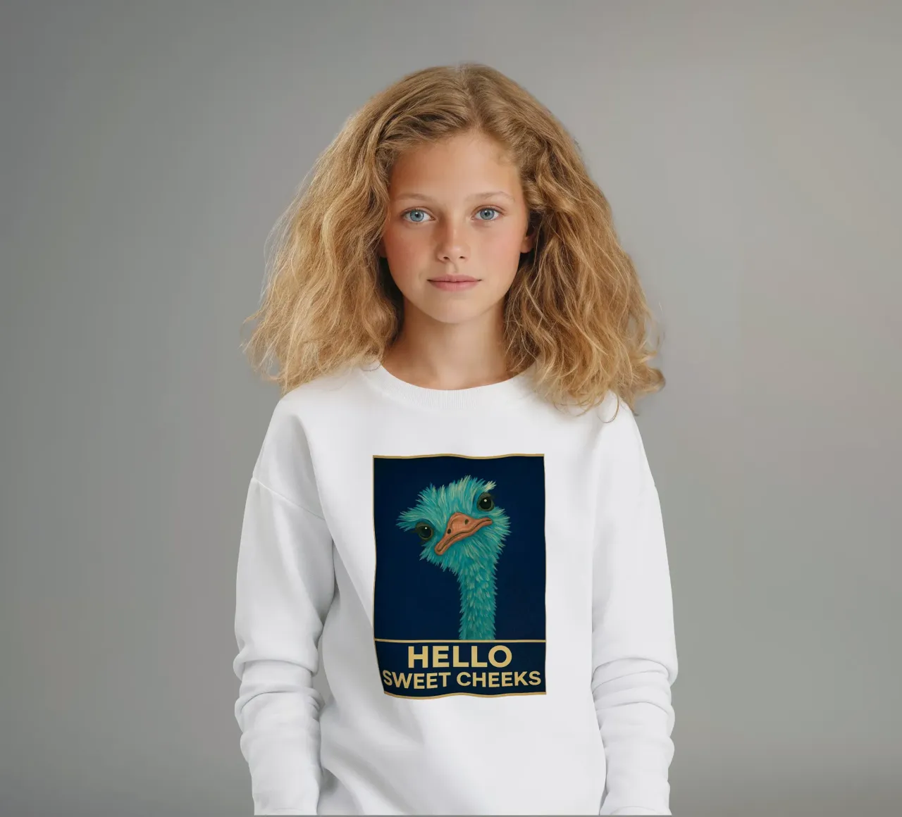 Ciao Guance dolci Struzzo divertente felpa bambino da PitaraS