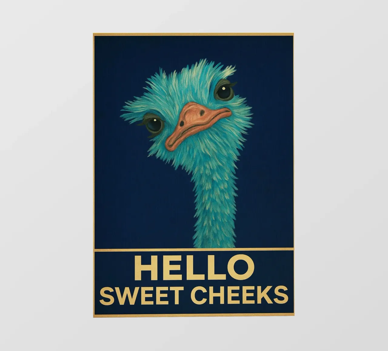 Hello Sweet Cheeks Funny Ostrich photo wallpaper by PitaraS