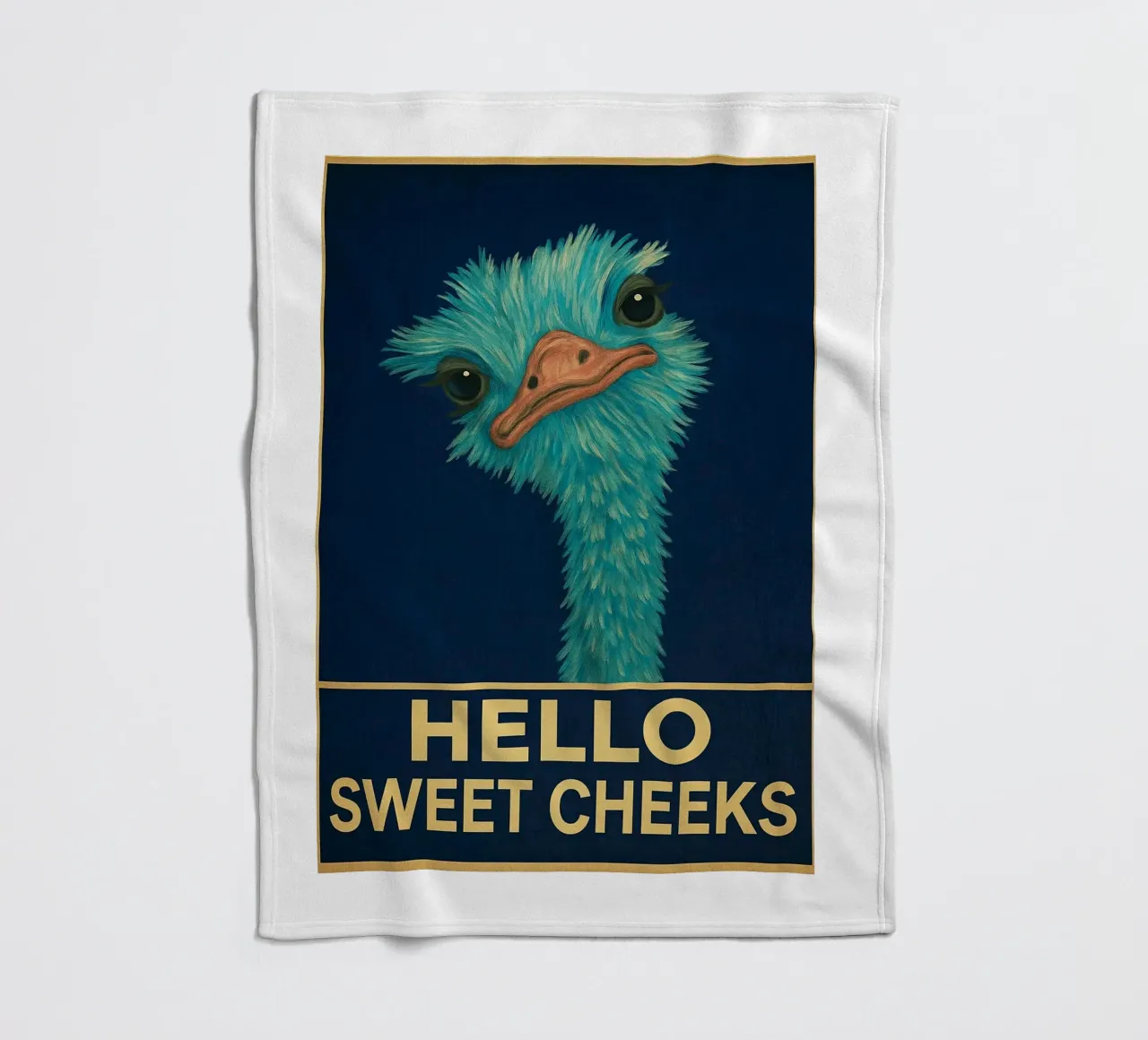 Ciao Guance dolci Struzzo divertente coperta in pile da PitaraS
