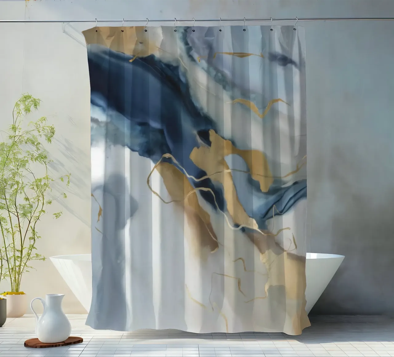 Tidal Gold Mirage tenda da doccia da Monarch Arc