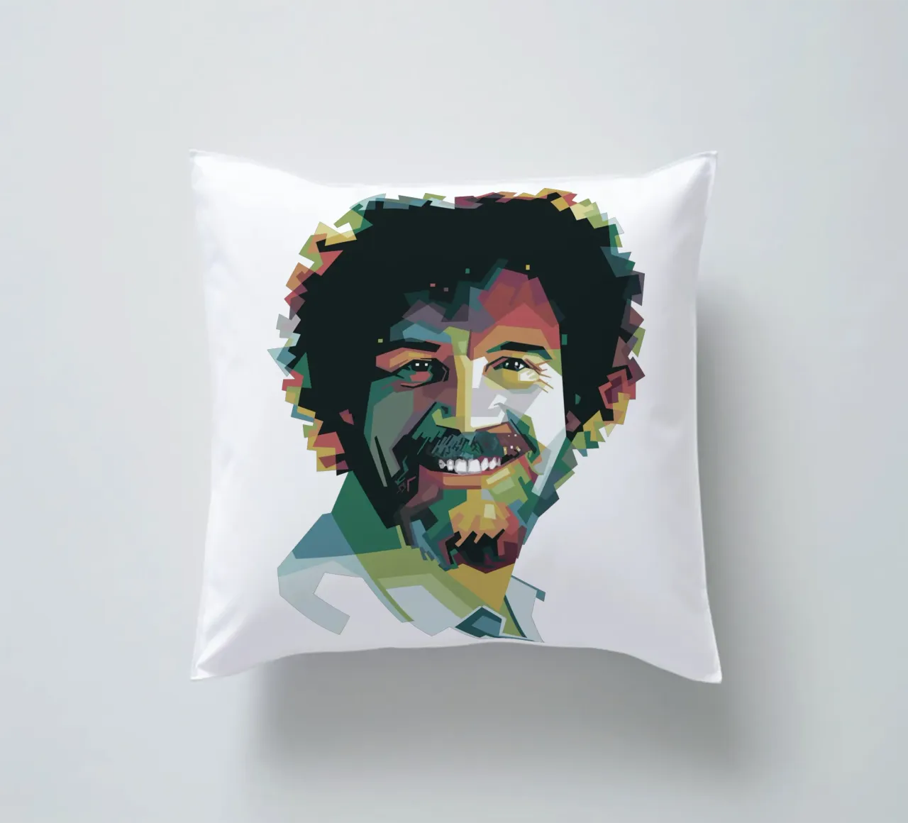 Bob Ross Pop Art WPAP cuscino da Alkahfsmart