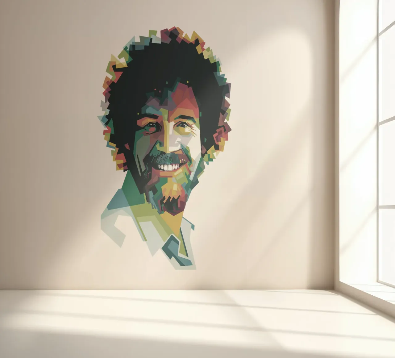 Bob Ross Pop Art WPAP photo wallpaper by Alkahfsmart