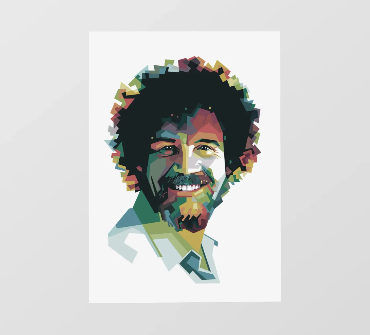 Bob Ross Pop Art WPAP telo in pvc da Alkahfsmart