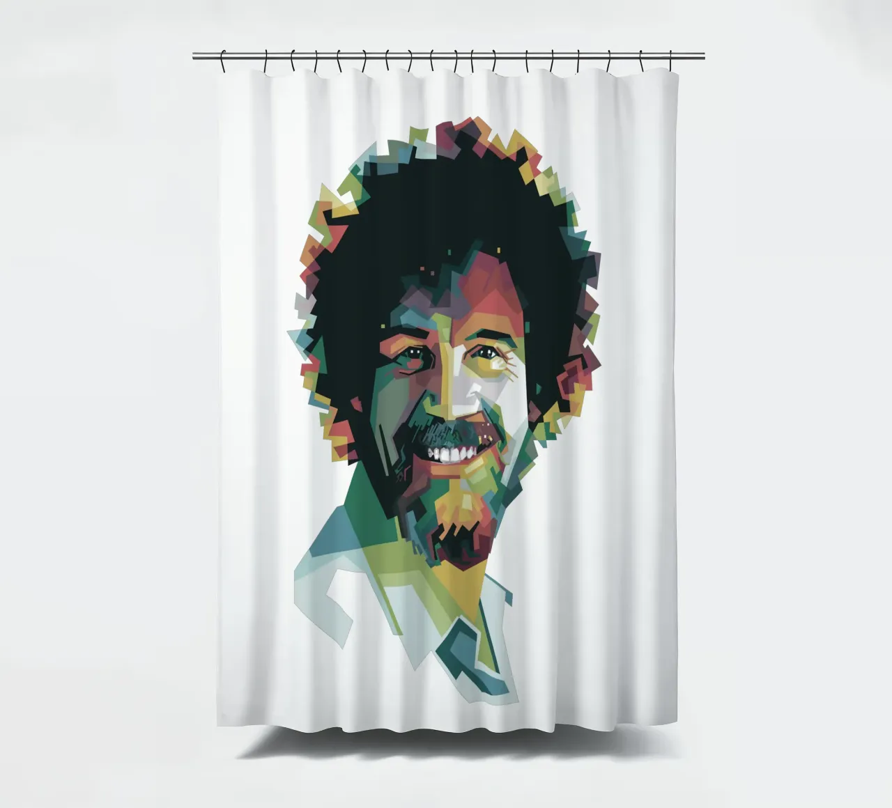 Bob Ross Pop Art WPAP tenda da doccia da Alkahfsmart