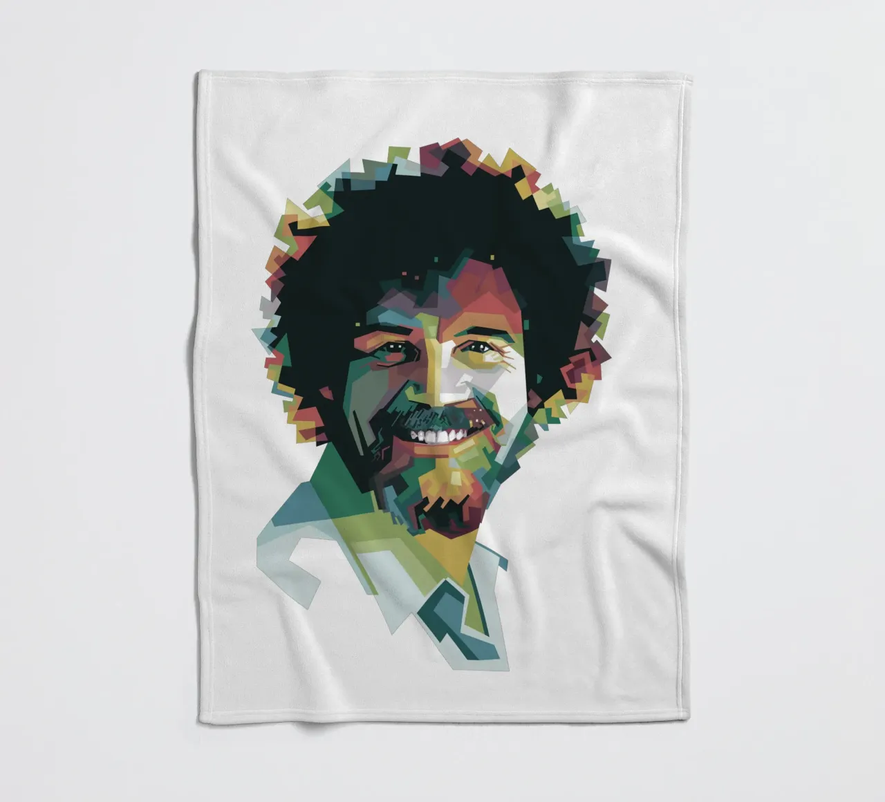 Bob Ross Pop Art WPAP coperta in pile da Alkahfsmart