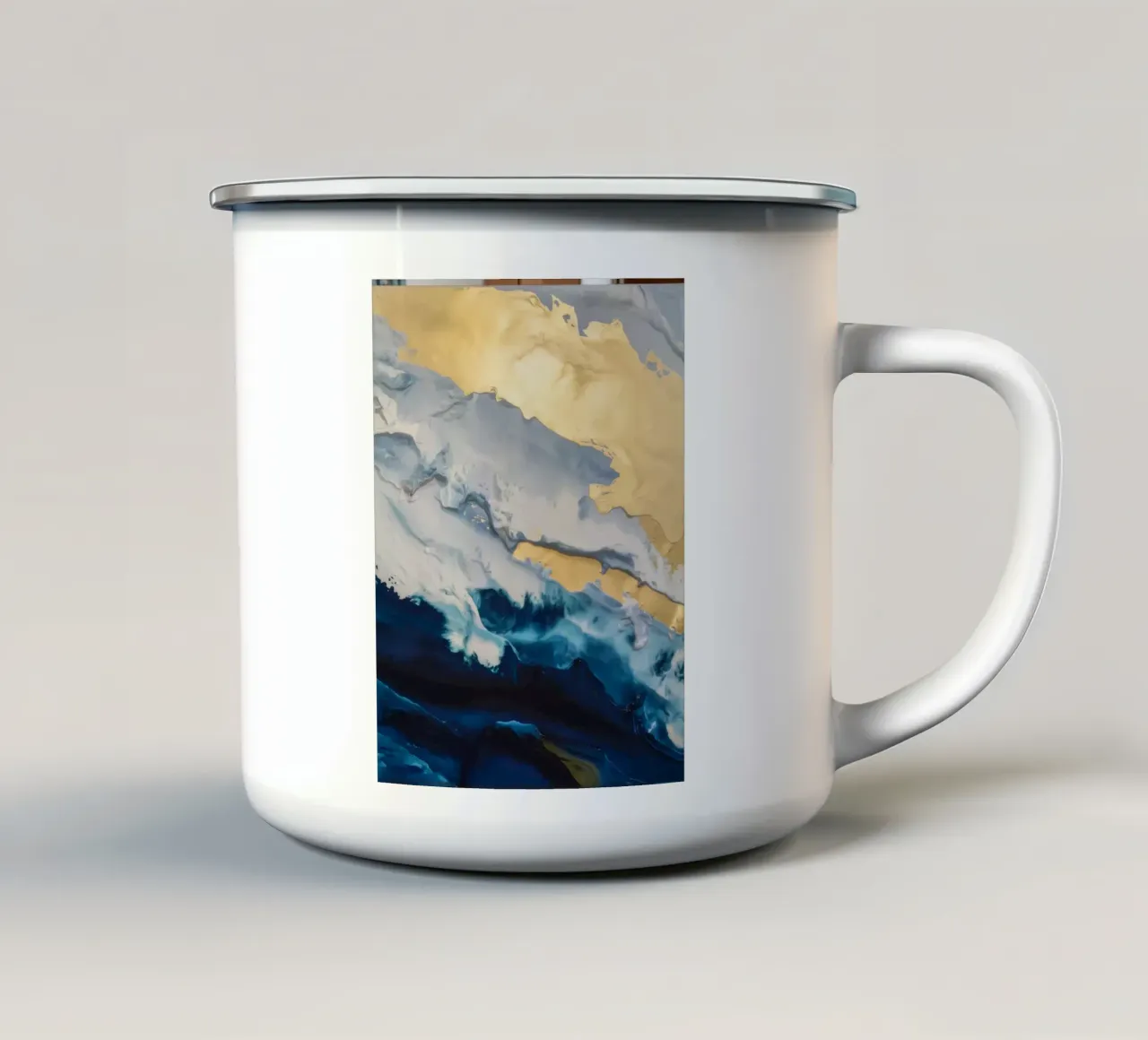 Fiamma della cresta della tempesta tazza in smalto da Monarch Arc