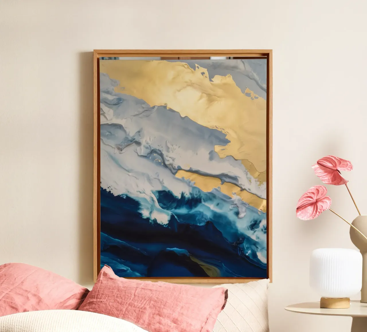 Storm Crest Vlam canvas met Baklijst van Monarch Arc