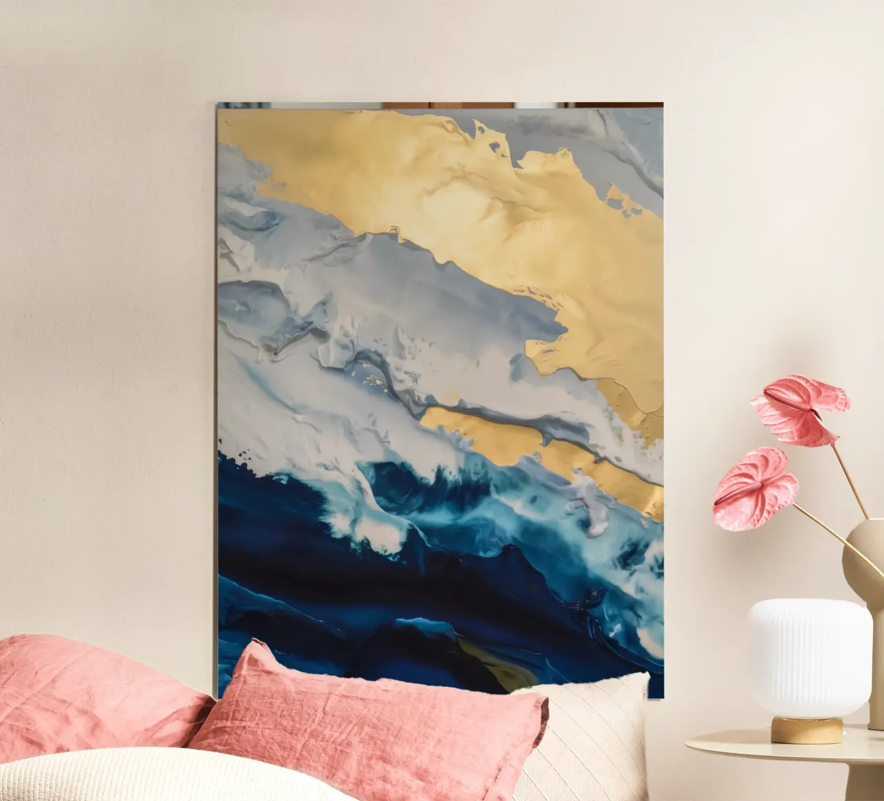 Fiamma della cresta della tempesta poster con telaio in alluminio da Monarch Arc