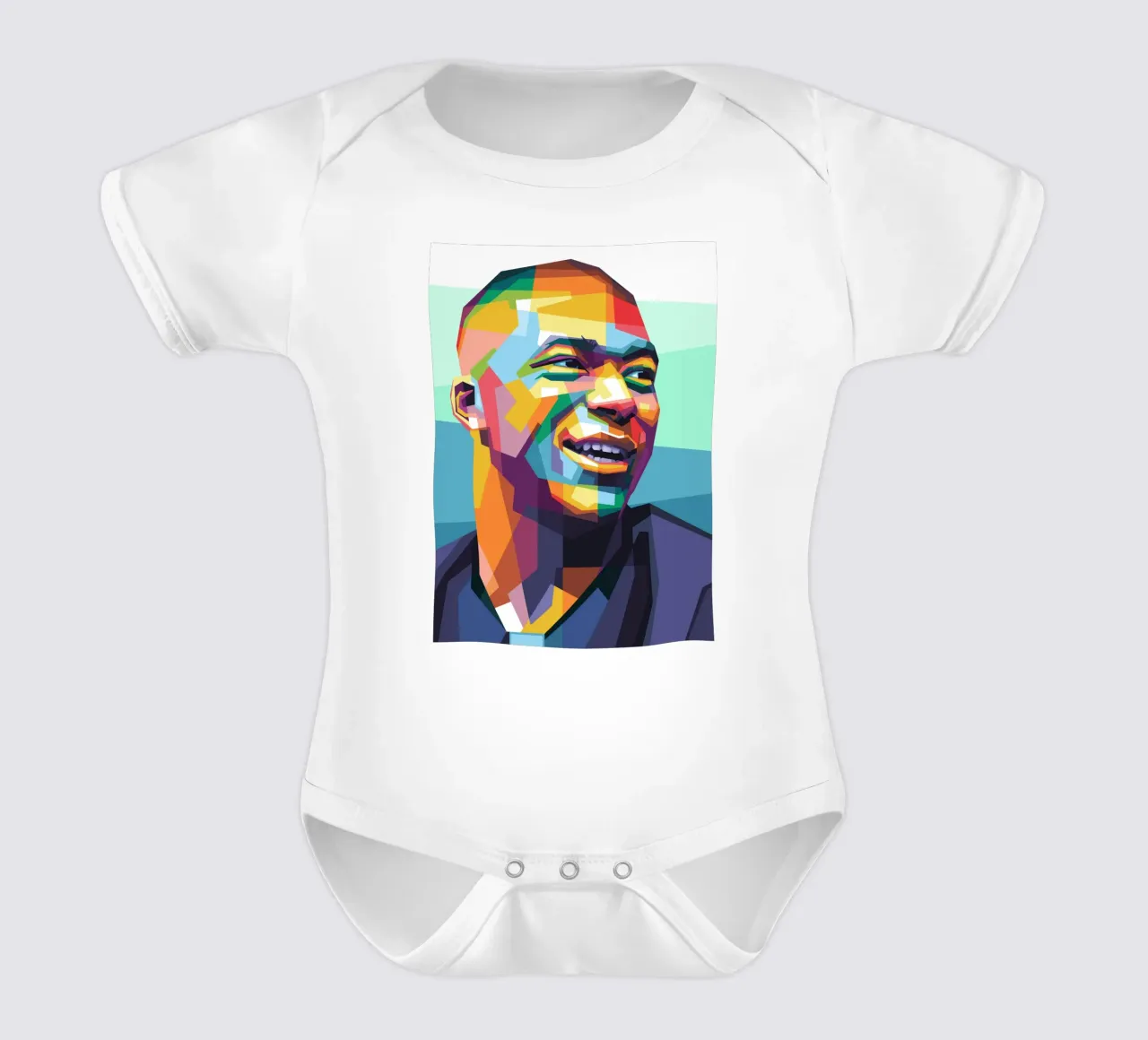 Kylian Mbappe Pop Art WPAP body neonato maniche corte da Alkahfsmart