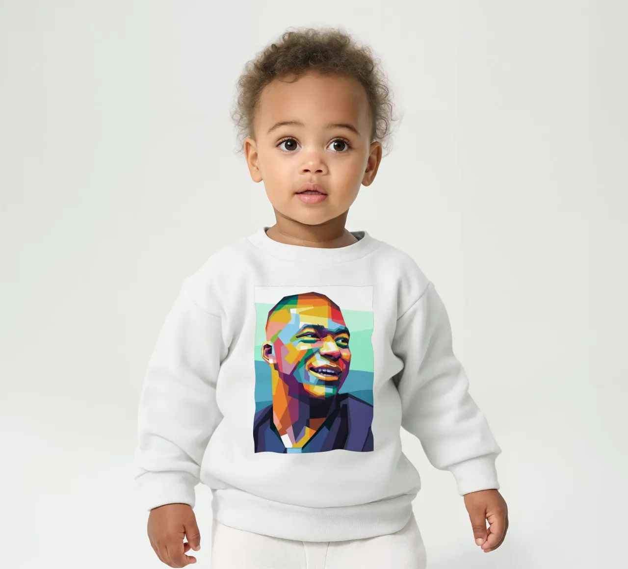 Kylian Mbappe Pop Art WPAP felpa neonato da Alkahfsmart