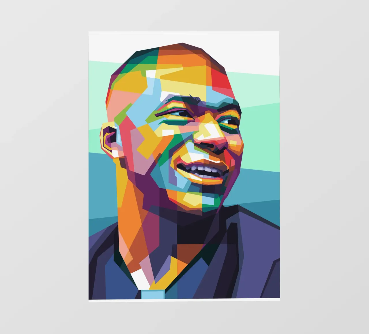 Kylian Mbappe Pop Art WPAP telo in pvc da Alkahfsmart
