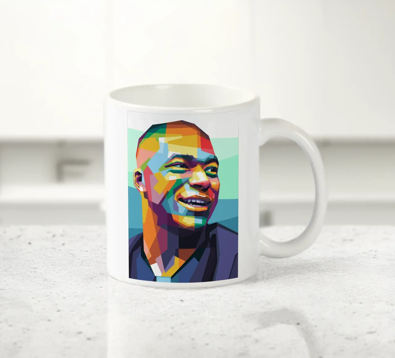 Kylian Mbappe Pop Art WPAP tazza in ceramica da Alkahfsmart