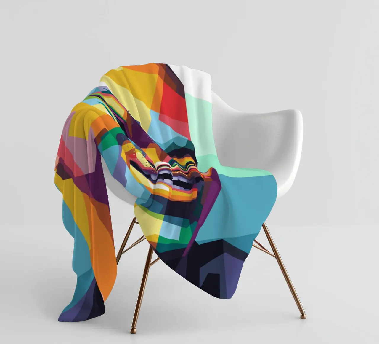 Kylian Mbappe Pop Art WPAP coperta in pile da Alkahfsmart