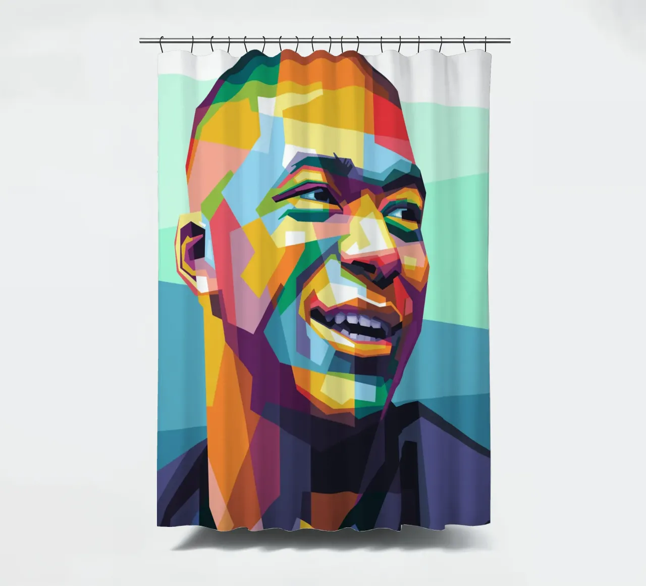 Kylian Mbappe Pop Art WPAP tenda da doccia da Alkahfsmart
