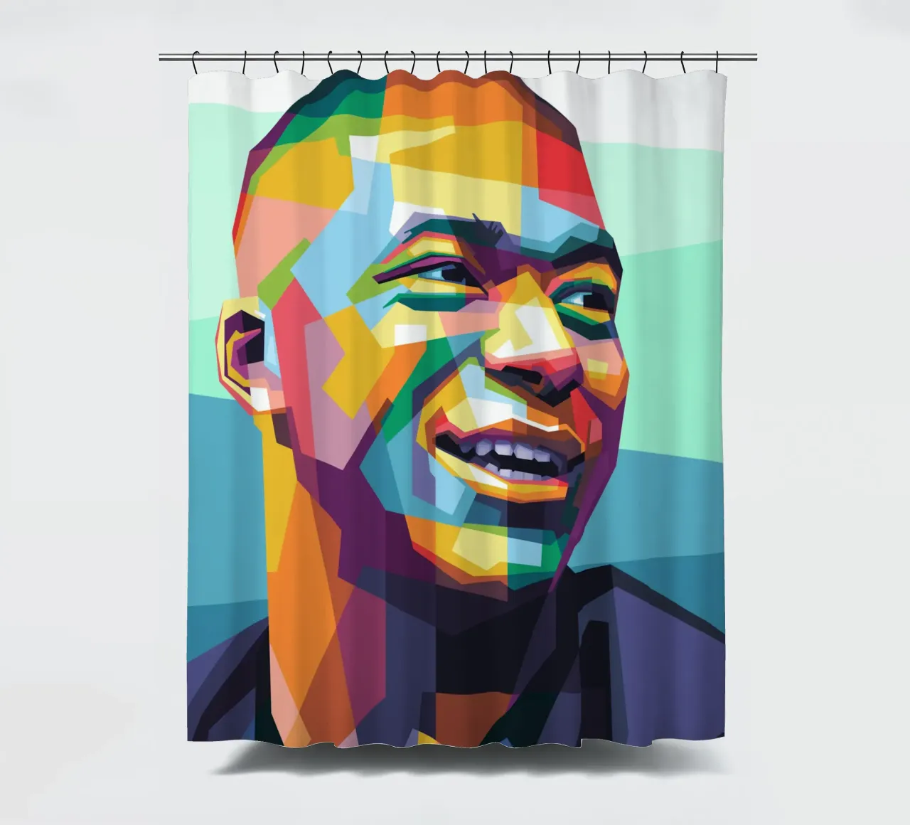 Kylian Mbappe Pop Art WPAP tenda da doccia da Alkahfsmart
