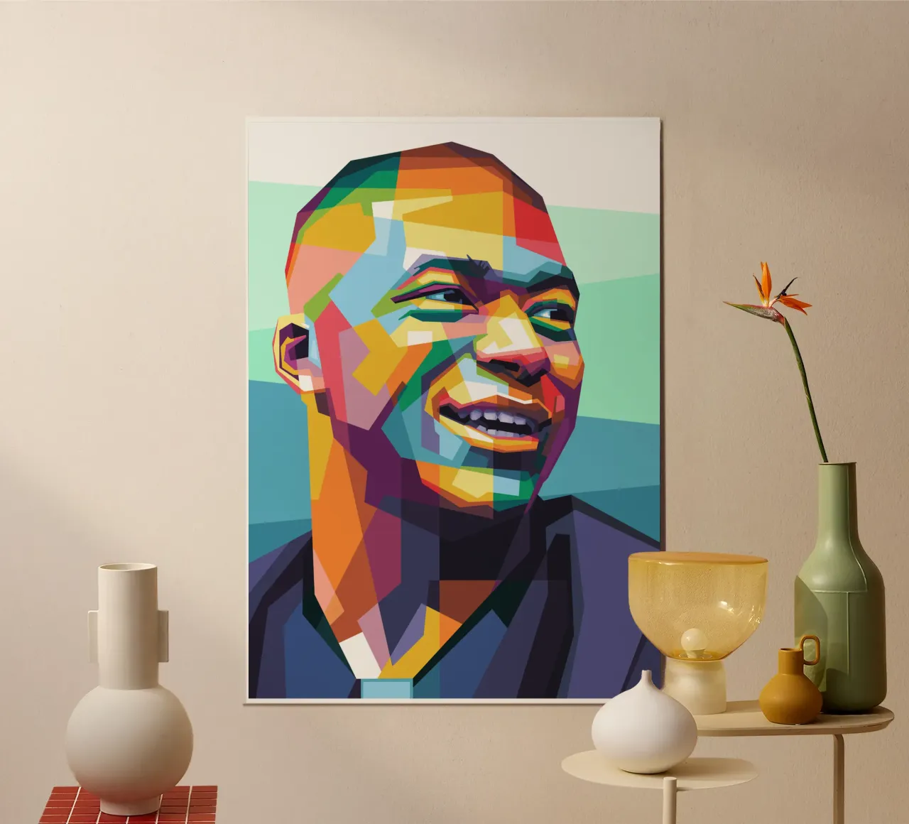 Kylian Mbappe Pop Art WPAP alluminio dibond da Alkahfsmart