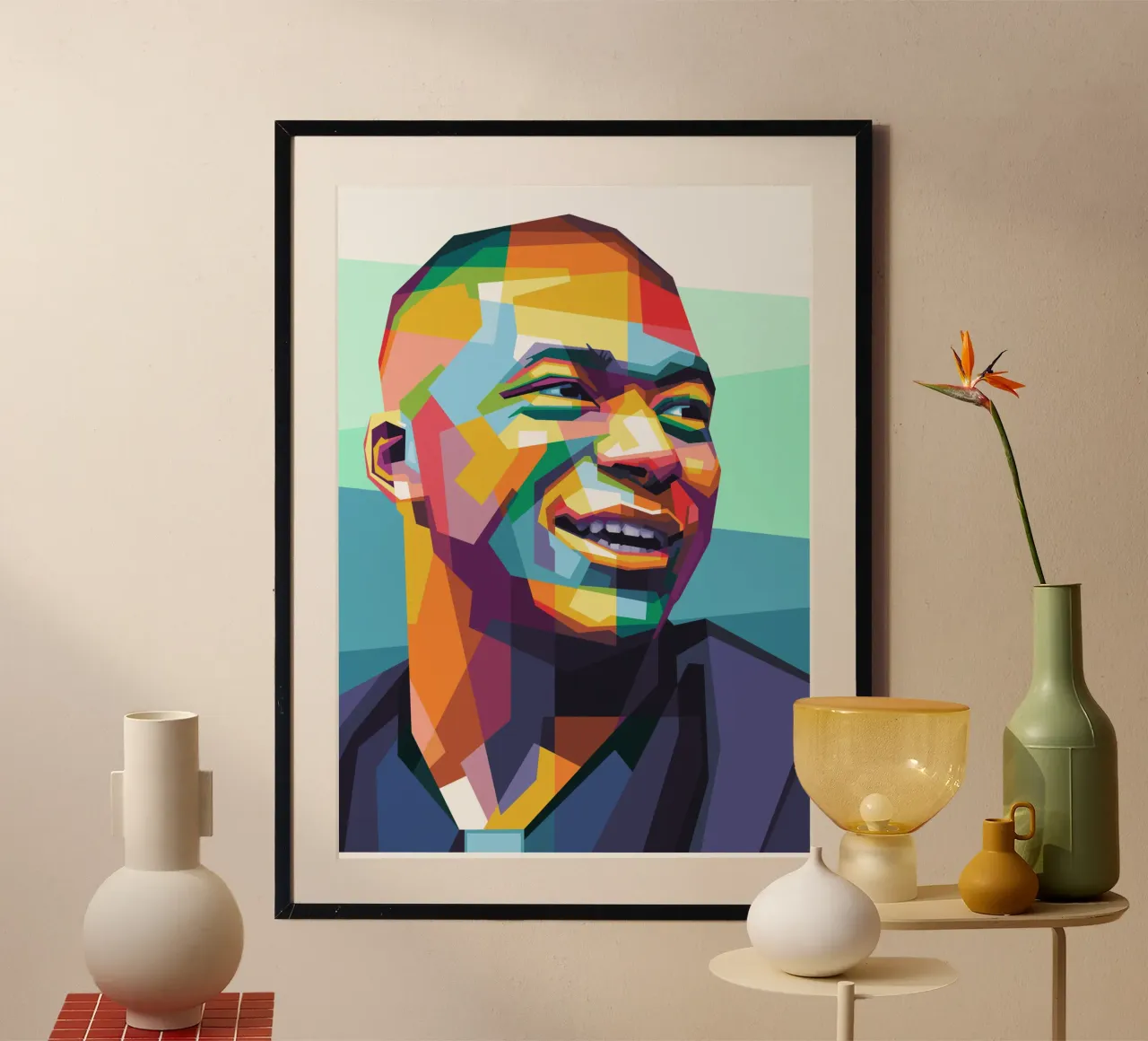 Kylian Mbappe Pop Art WPAP carta hahnemühle da Alkahfsmart