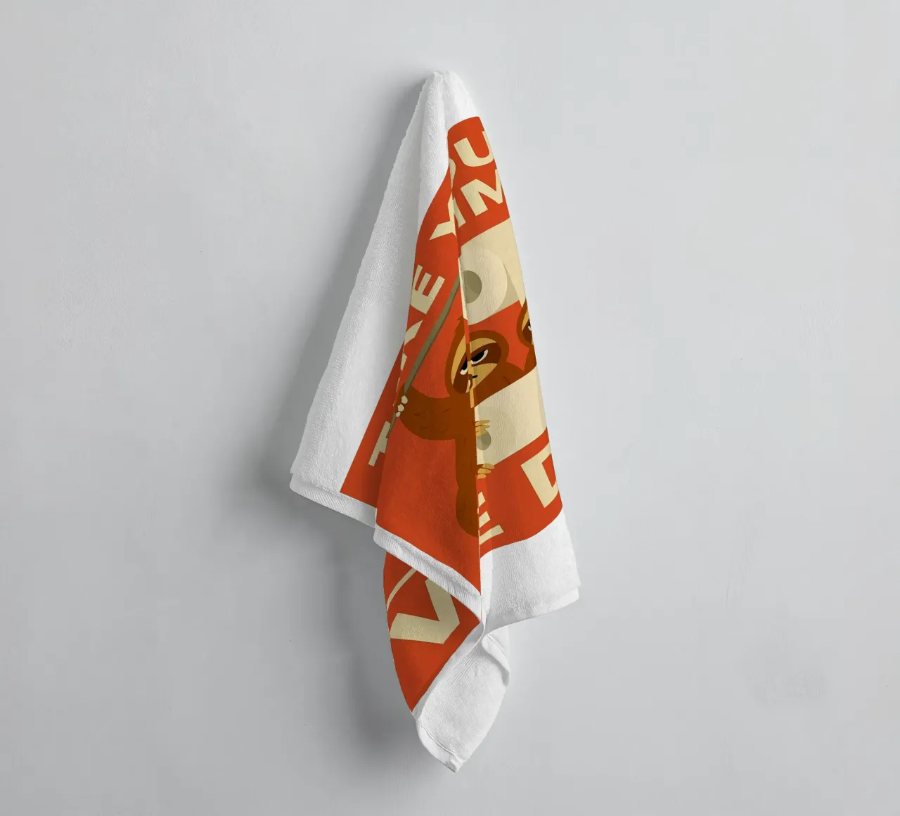 Sloth take your time we do funny bathroom towel by PitaraS