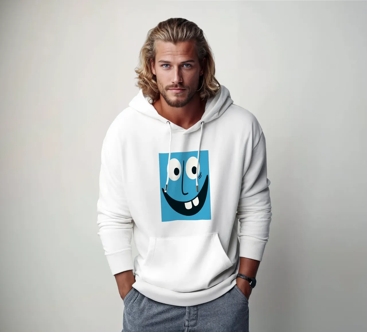 faccia sorridente felpa con cappuccio da PitaraS