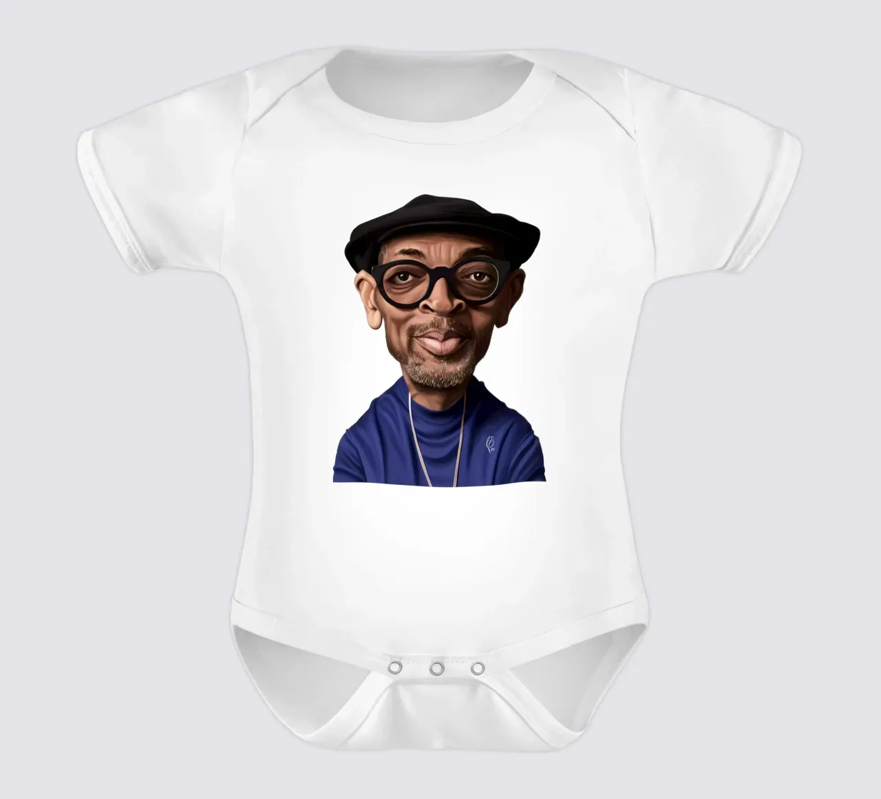 Spike Lee short-sleeve baby romper by Rob Art | Illustration