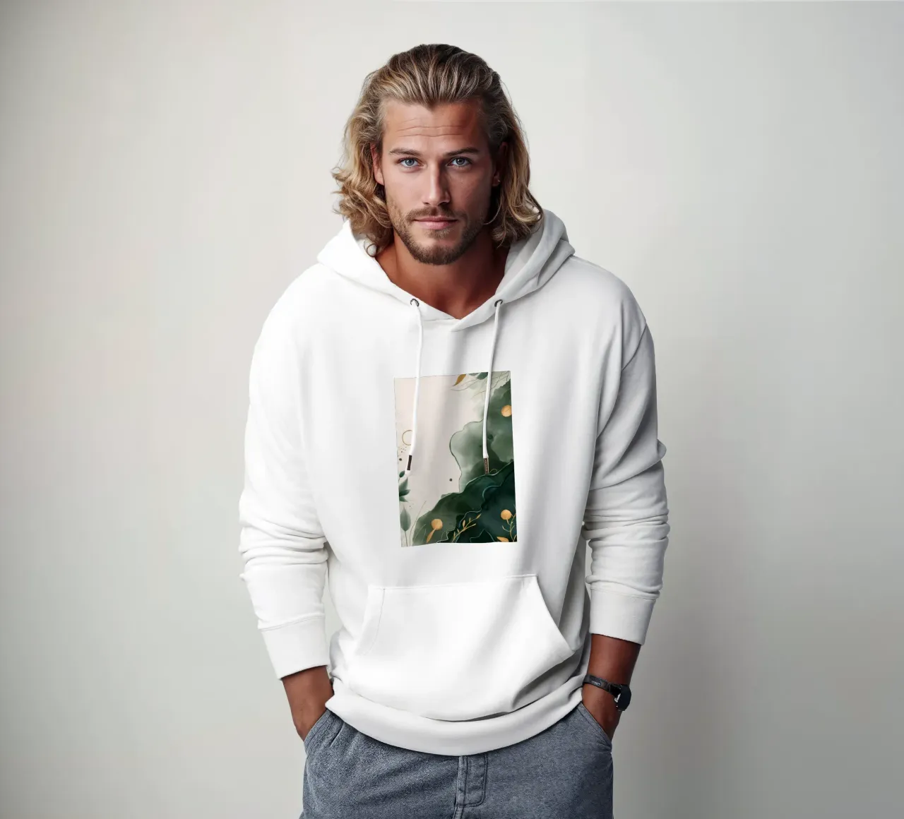 Respiro di inchiostro botanico felpa con cappuccio da Monarch Arc
