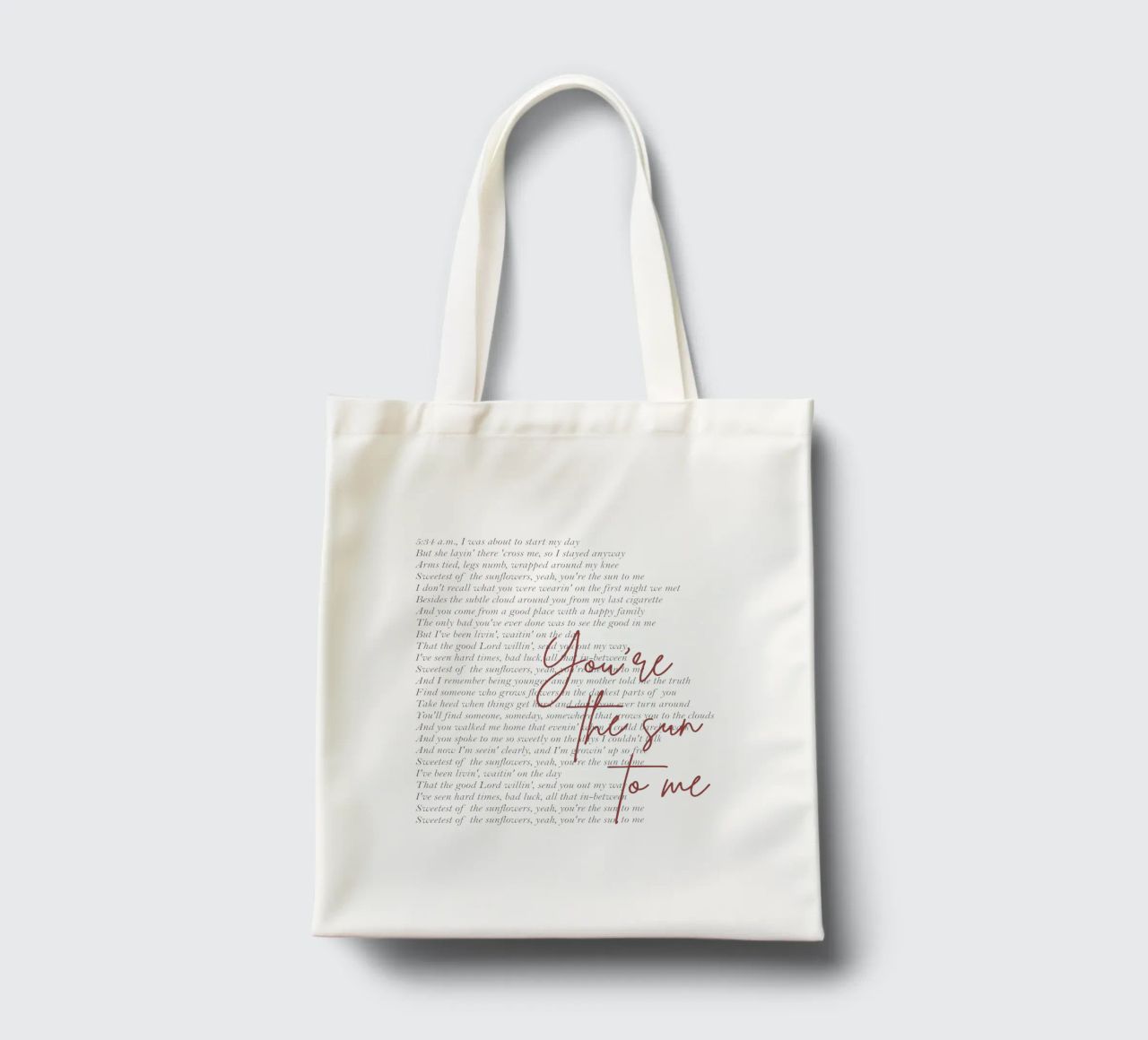 Zach Bryan Tu sei il sole per me borsa in juta da callmegreciaa